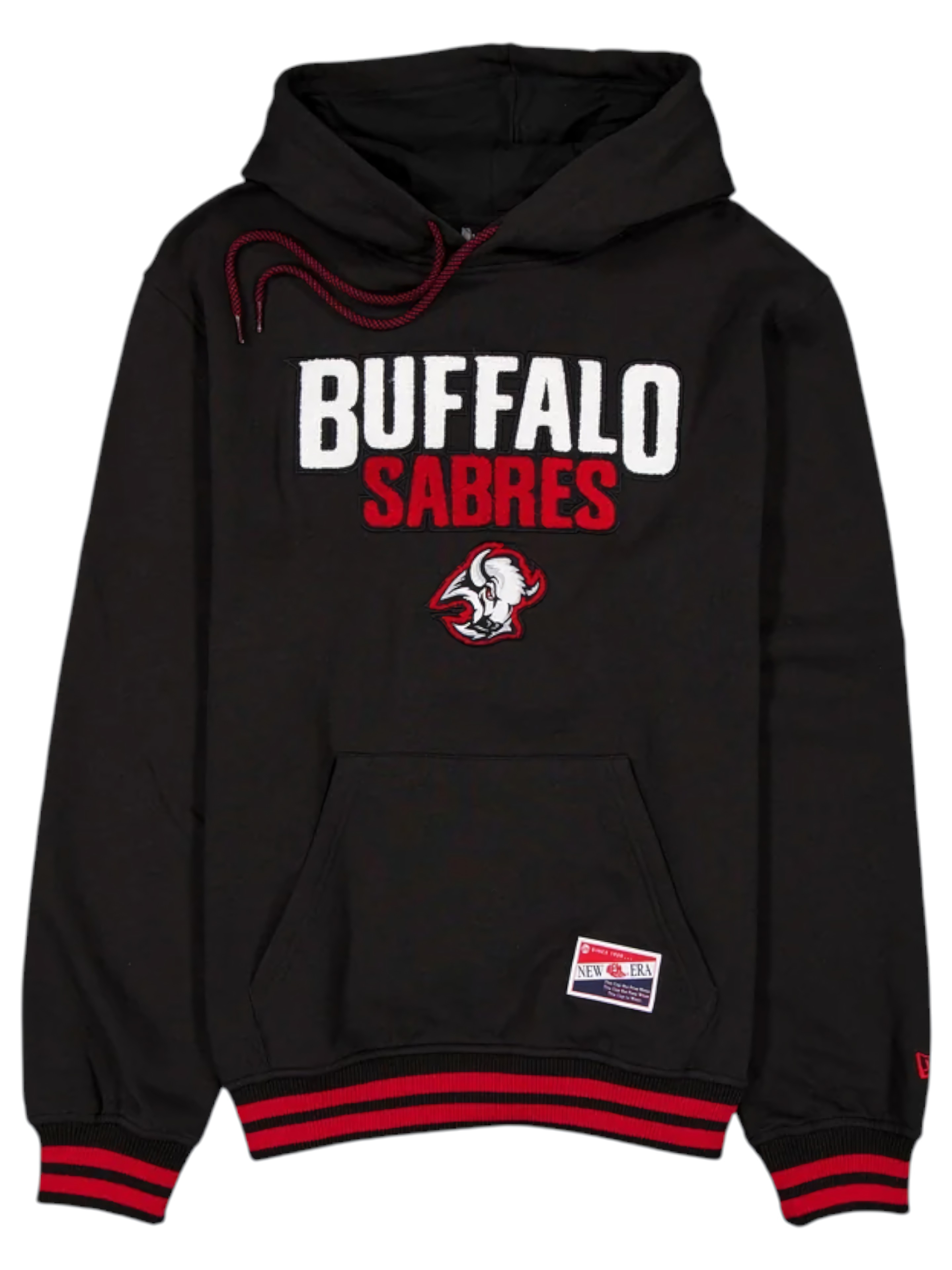 Buffalo Sabres Felt Logo Throwback NHL Hoodie Black