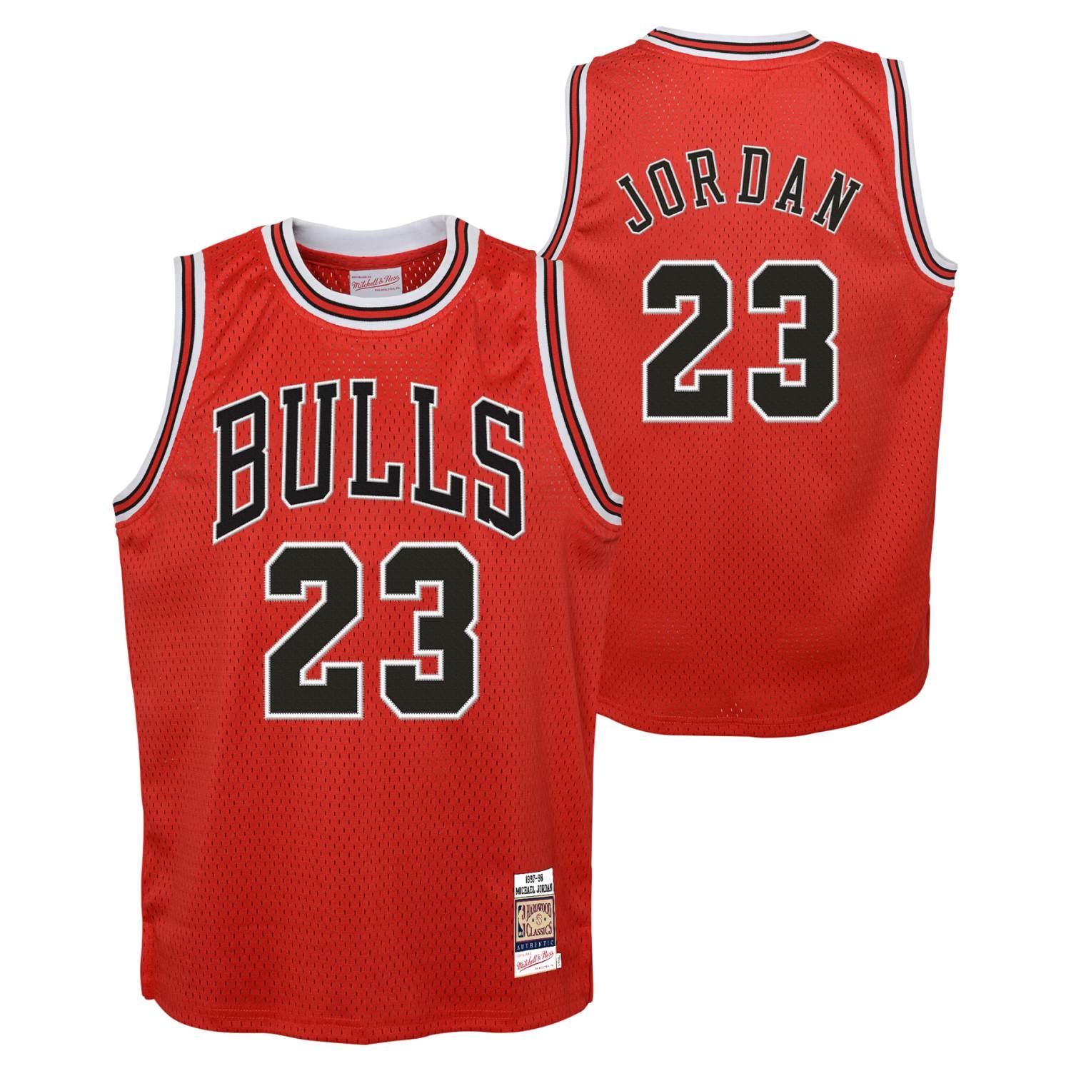 Michael Jordan #23 Chicago Bulls 1997-98 Authentic NBA Trikot Rot (YOUTH)