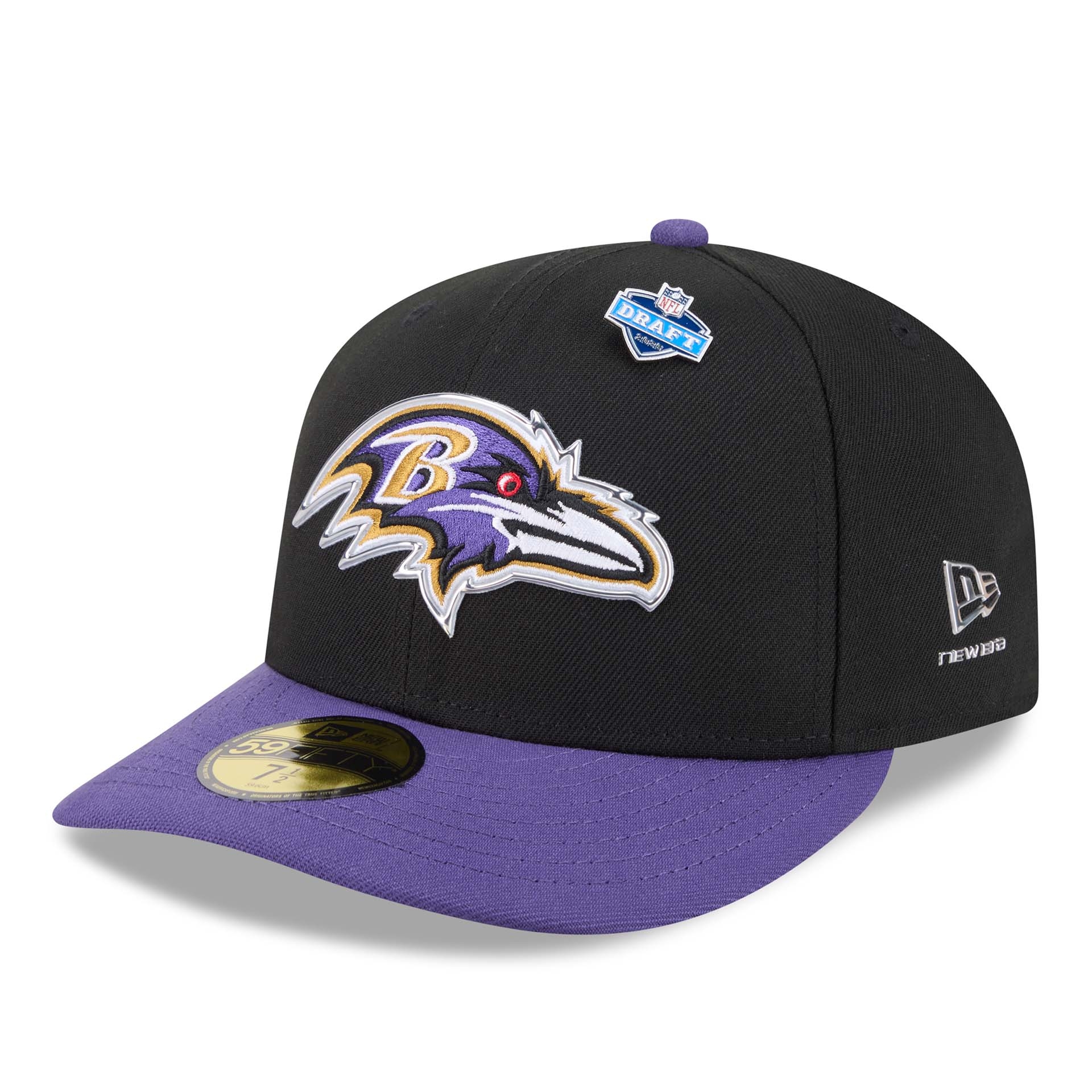 Baltimore Ravens 2026 NFL Draft Pre-Curved 59FIFTY Fitted Cap