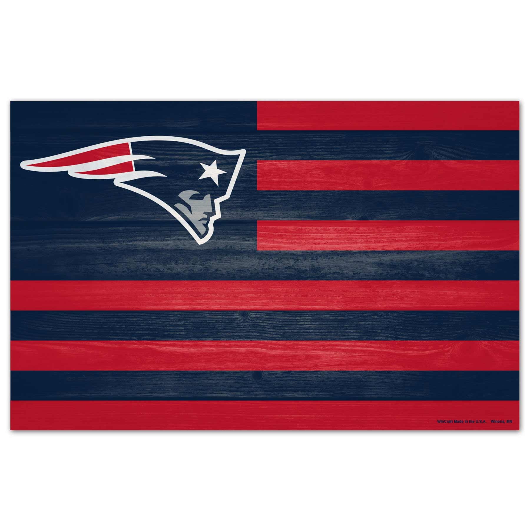 New England Patriots WinCraft NFL Americana Wood Sign