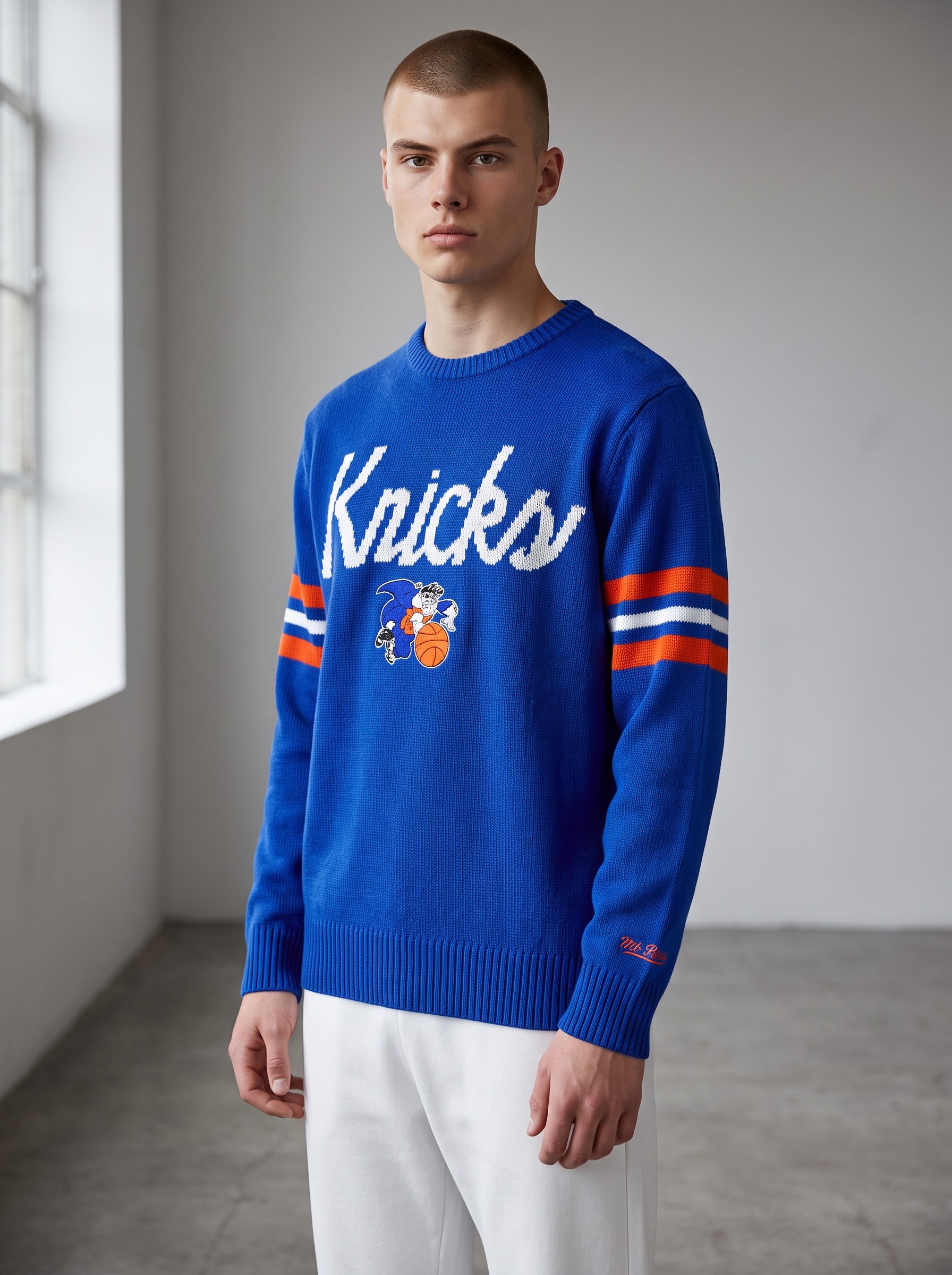 New York Knicks NBA Head Coach Sweater Blau
