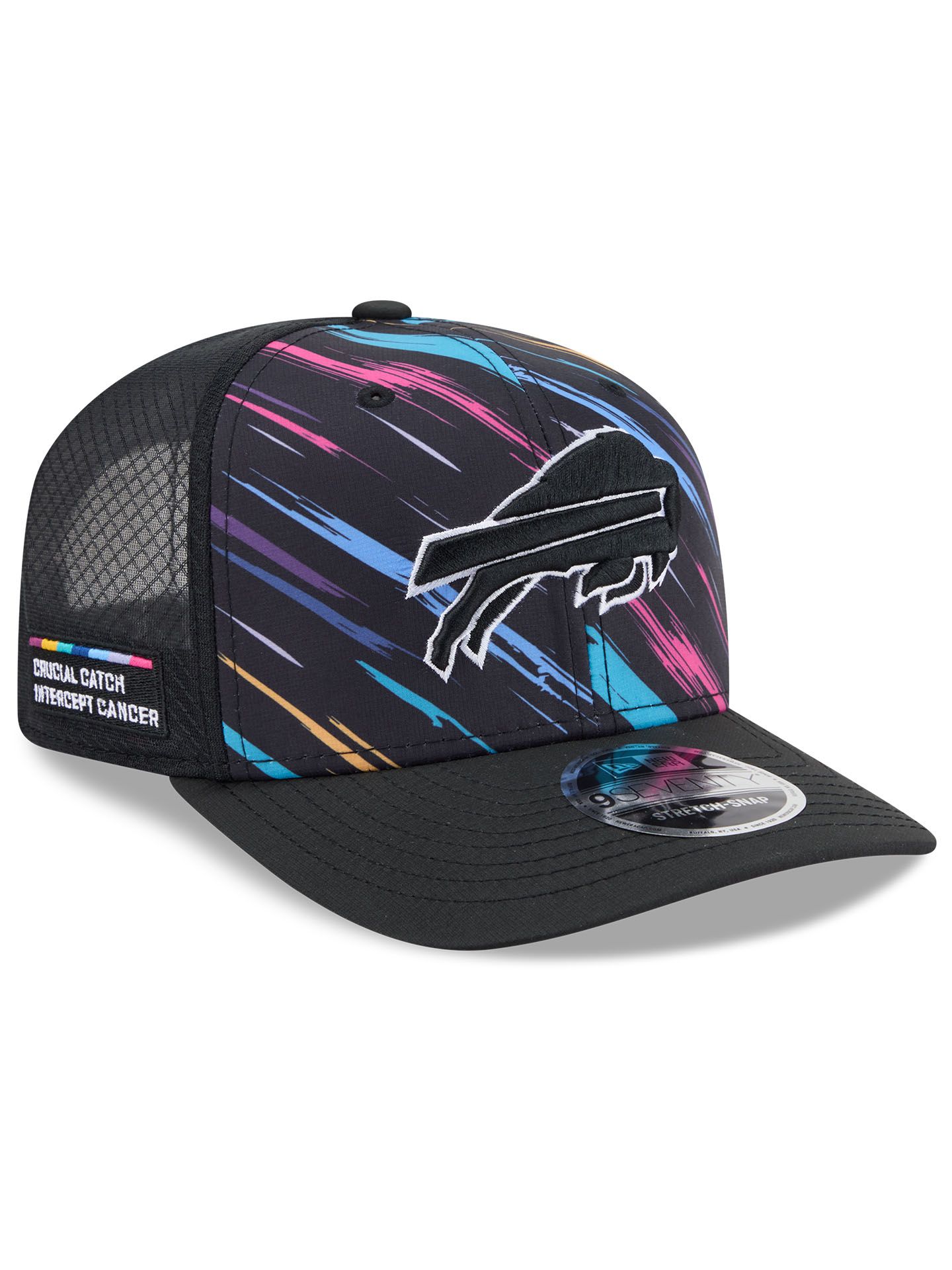 Buffalo Bills 2026 NFL Crucial Catch 9SEVENTY Stretch-Snap Trucker Cap
