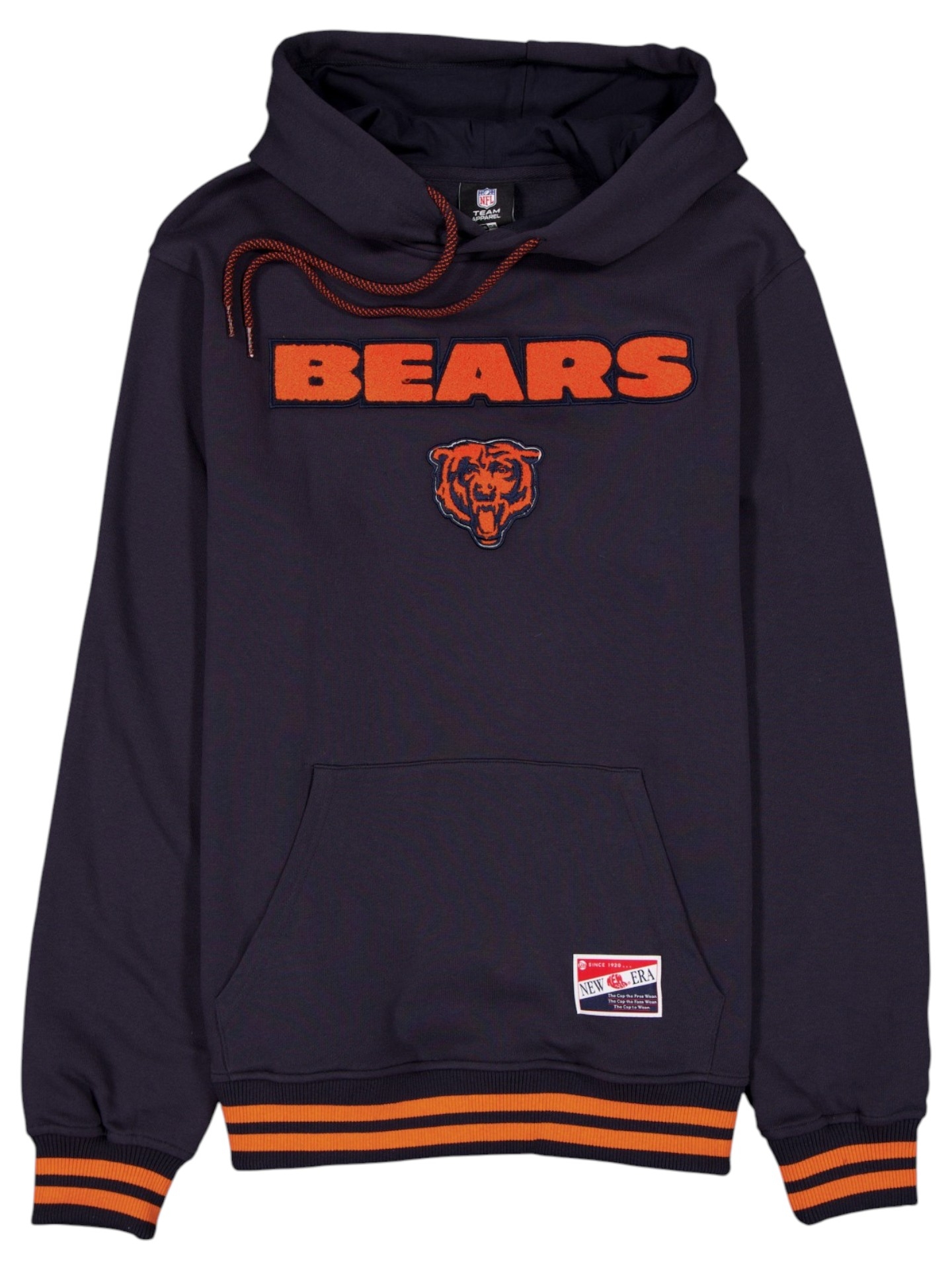 Chicago Bears Felt Logo Throwback NFL Hoodie Navy