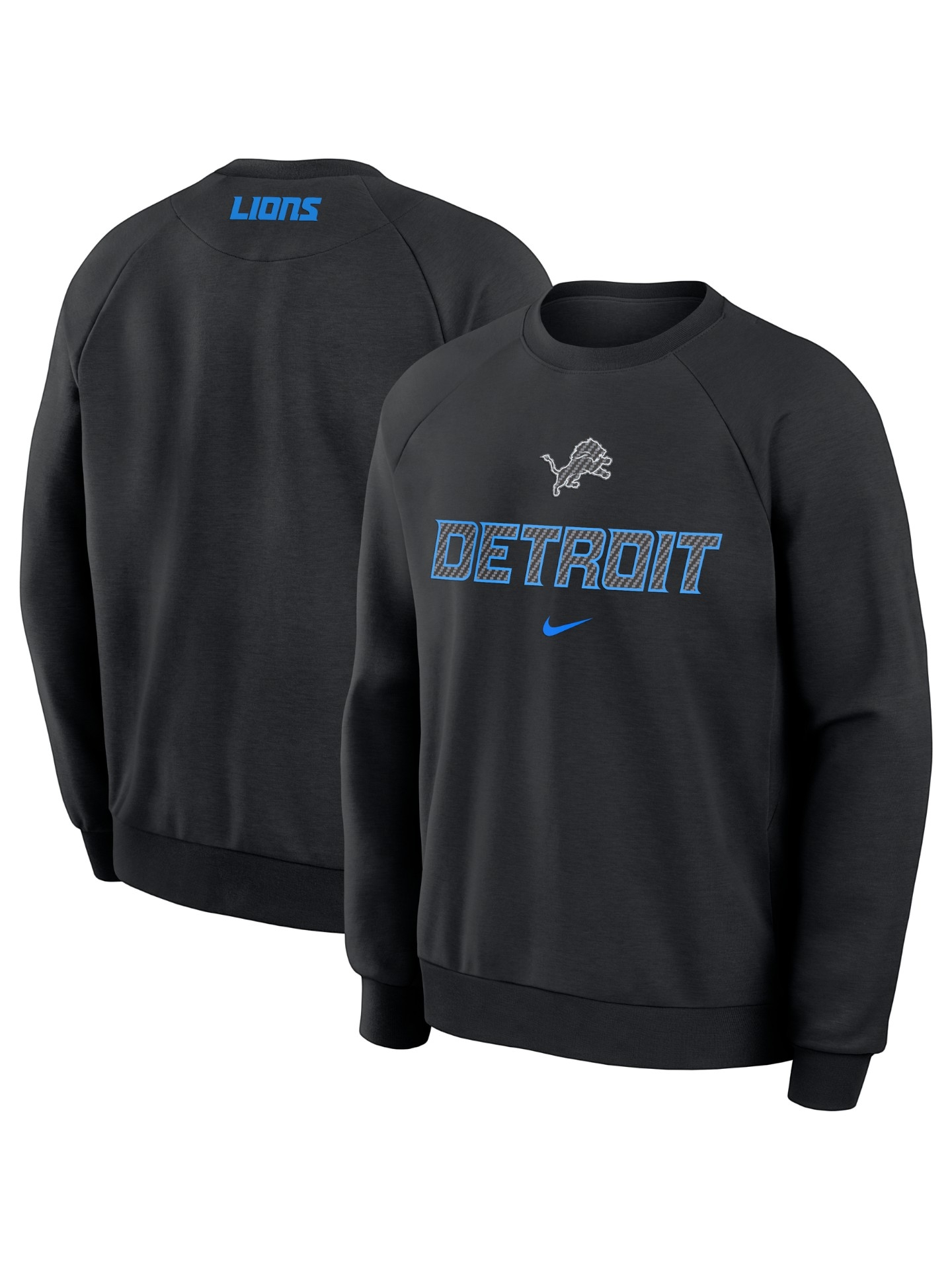 Detroit Lions 2026 NFL Rivalries Dri-FIT Crewneck Pullover Schwarz