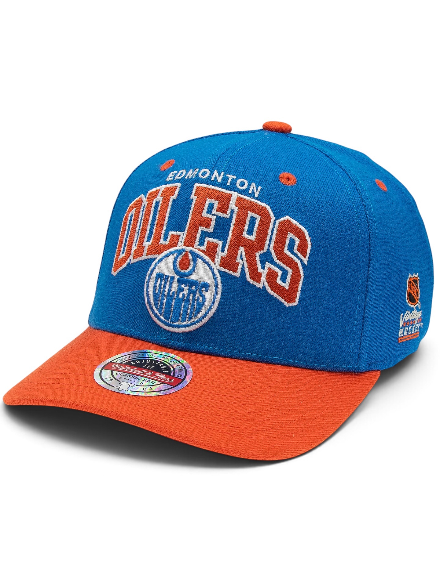 Edmonton Oilers Team Arch Classic Red Stretch-Snap NHL Cap Blau