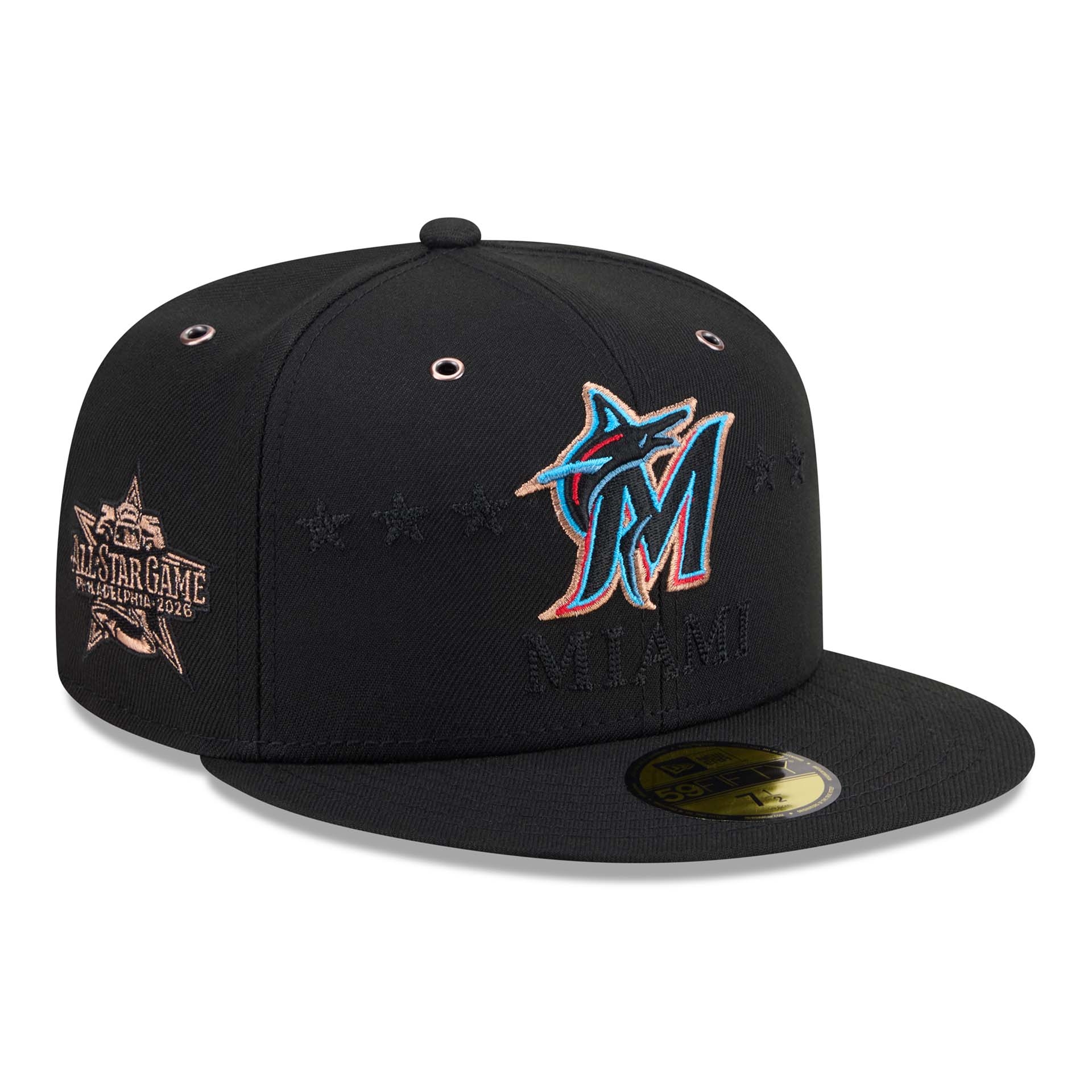 Miami Marlins 2026 MLB All-Star Game 59FIFTY Fitted Cap Schwarz