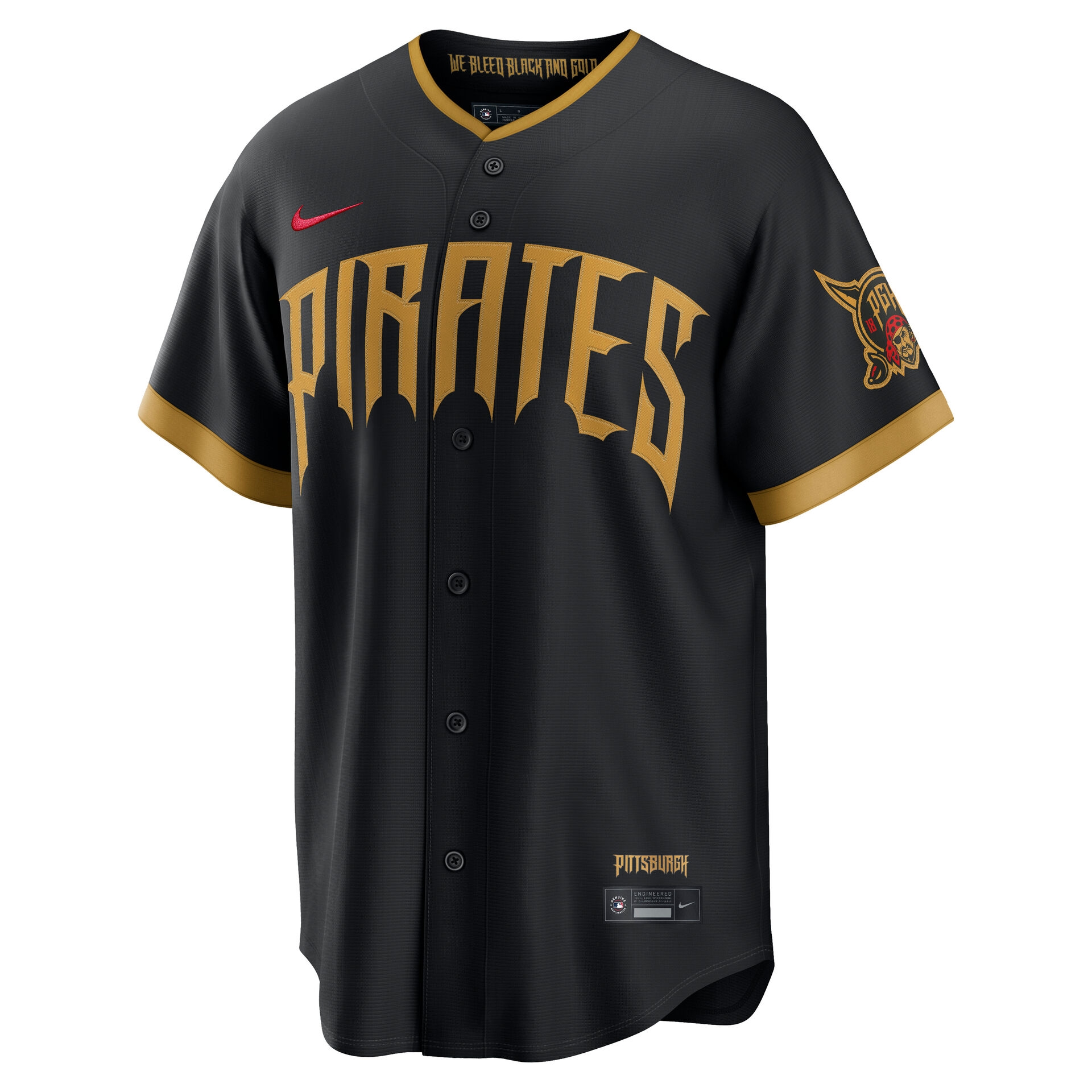 Pittsburgh Pirates 2026 City Connect Stadium MLB Trikot Schwarz