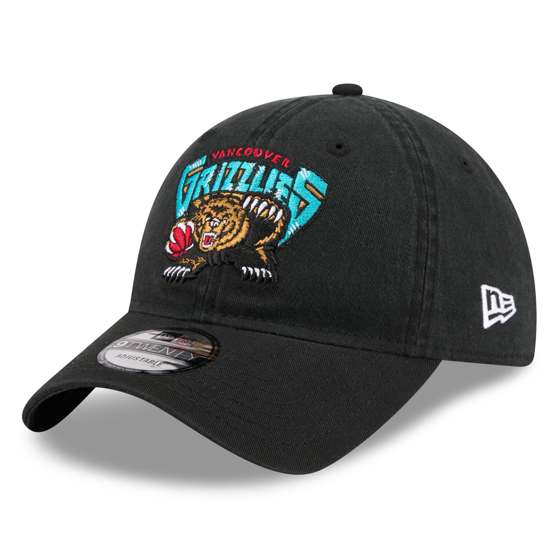 Vancouver Grizzlies Hardwood Classics 9TWENTY Adjustable Cap Schwarz
