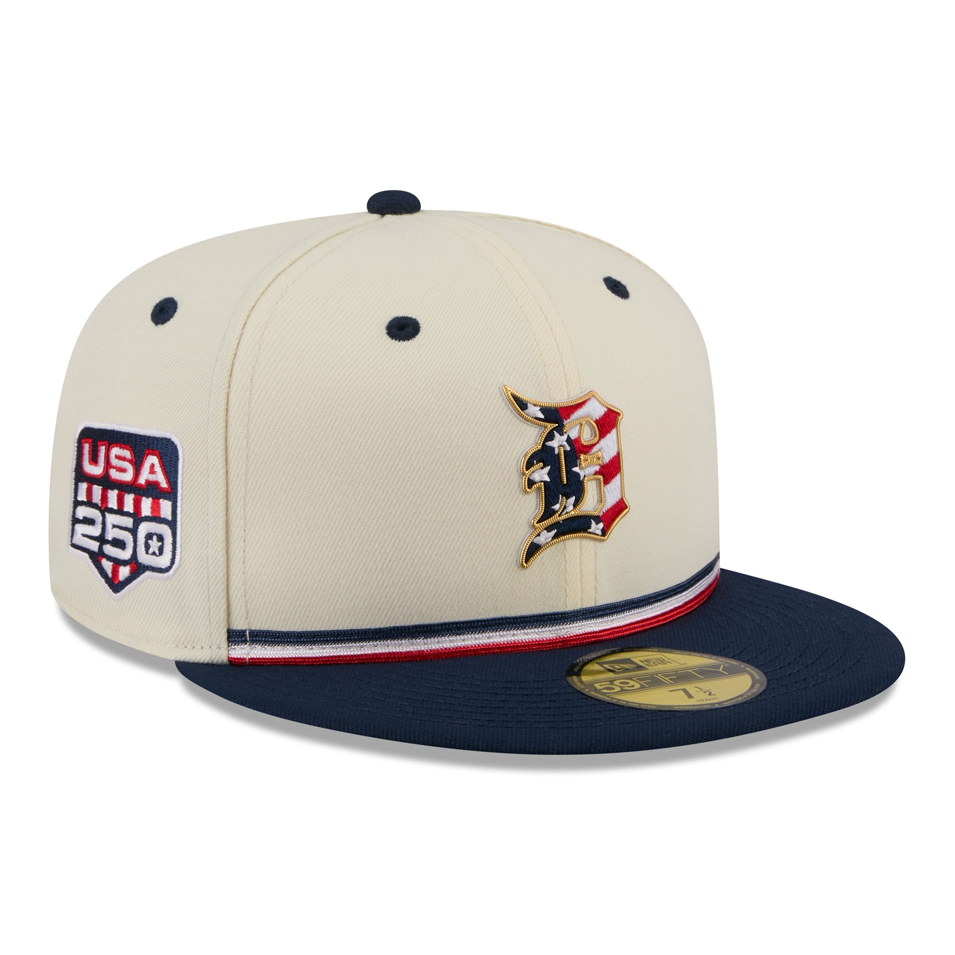 Detroit Tigers 2026 4th of July USA 250 59FIFTY Fitted MLB Cap