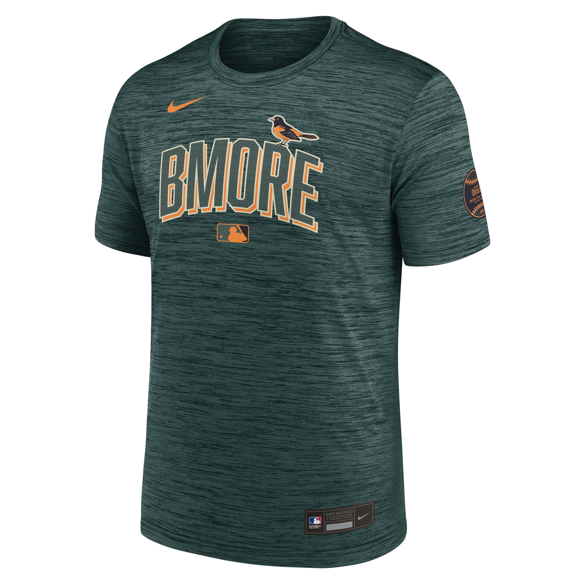 Baltimore Orioles City Connect 2026 MLB Authentic Velocity T-Shirt Green
