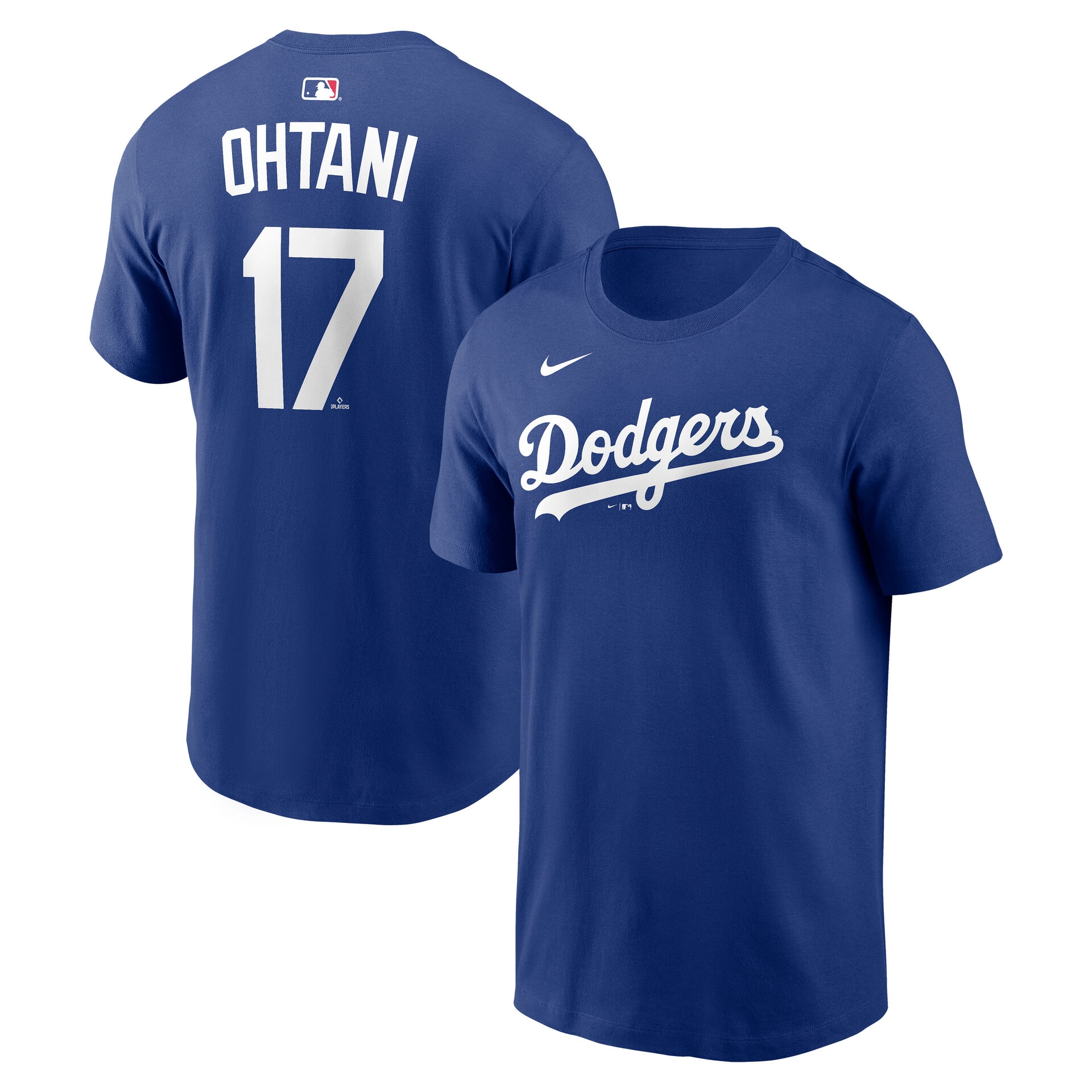 Shohei Ohtani #17 Los Angeles Dodgers Player MLB T-Shirt Blau
