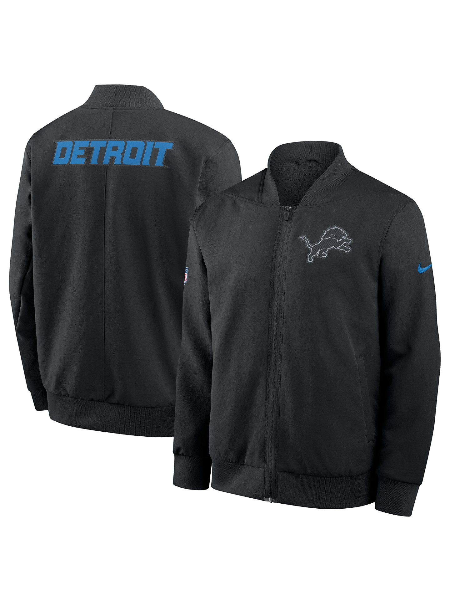 Detroit Lions 2026 Rivalries Sideline Bomber Jacke Schwarz