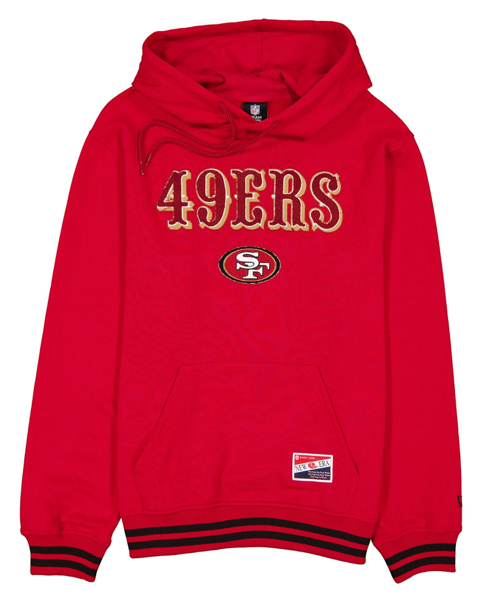 San Francisco 49ers Felt Logo Throwback NFL Hoodie Red