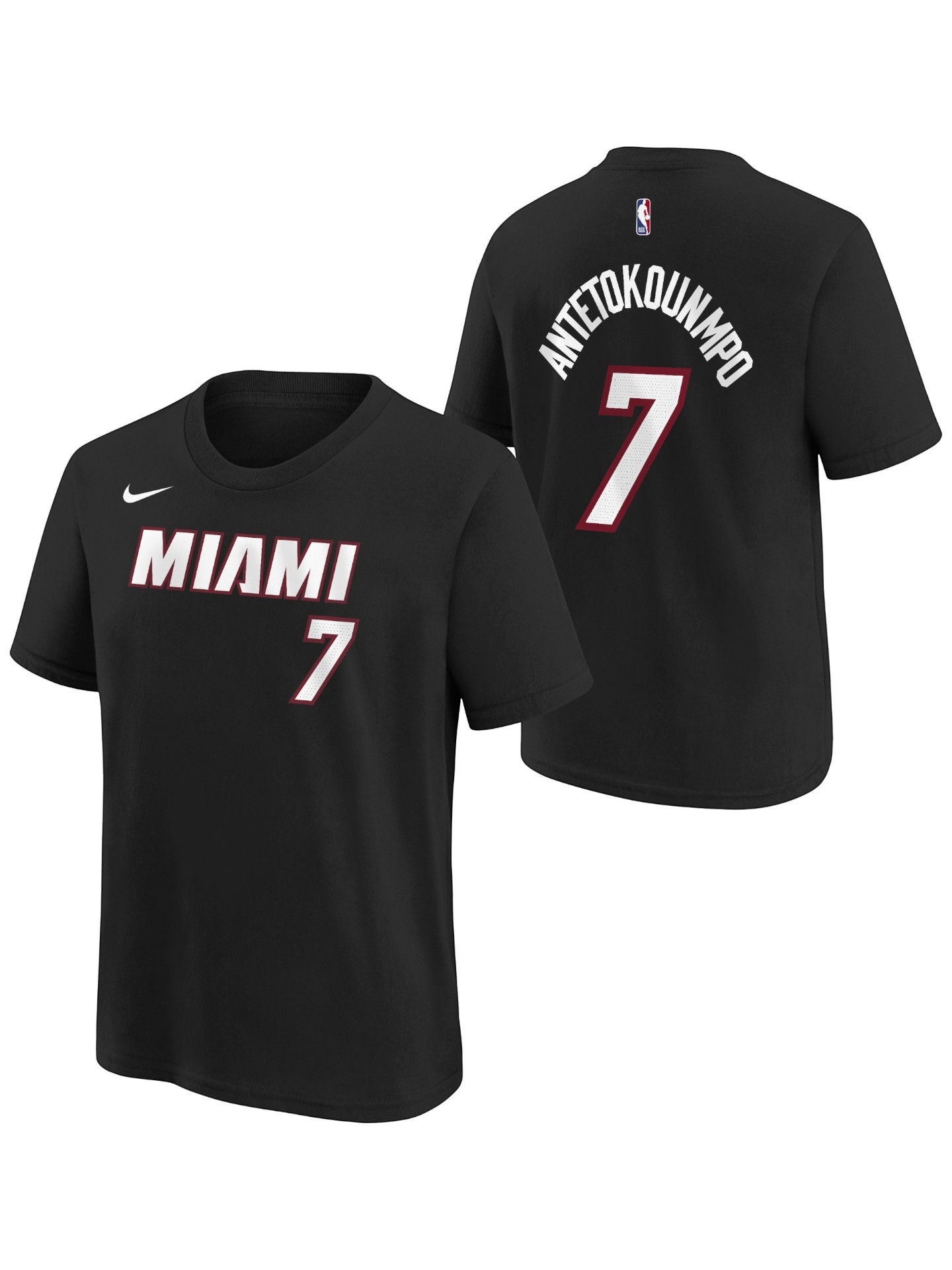 Giannis Antetokounmpo #7 Miami Heat Icon NBA T-Shirt Schwarz