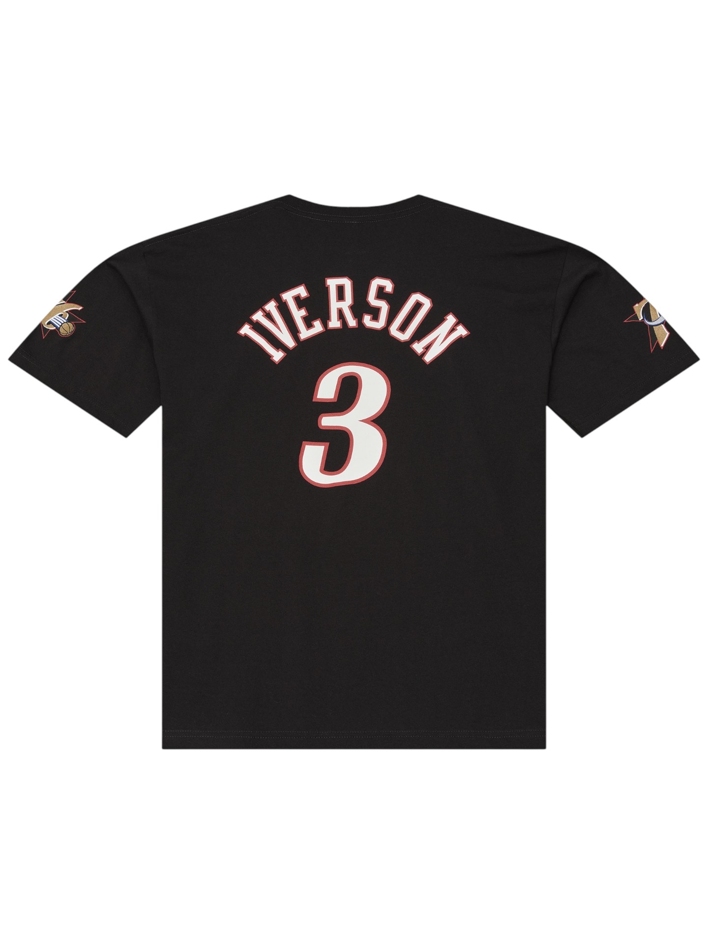 Allen Iverson #3 Philadelphia 76ers Wordmark NBA T-Shirt Schwarz