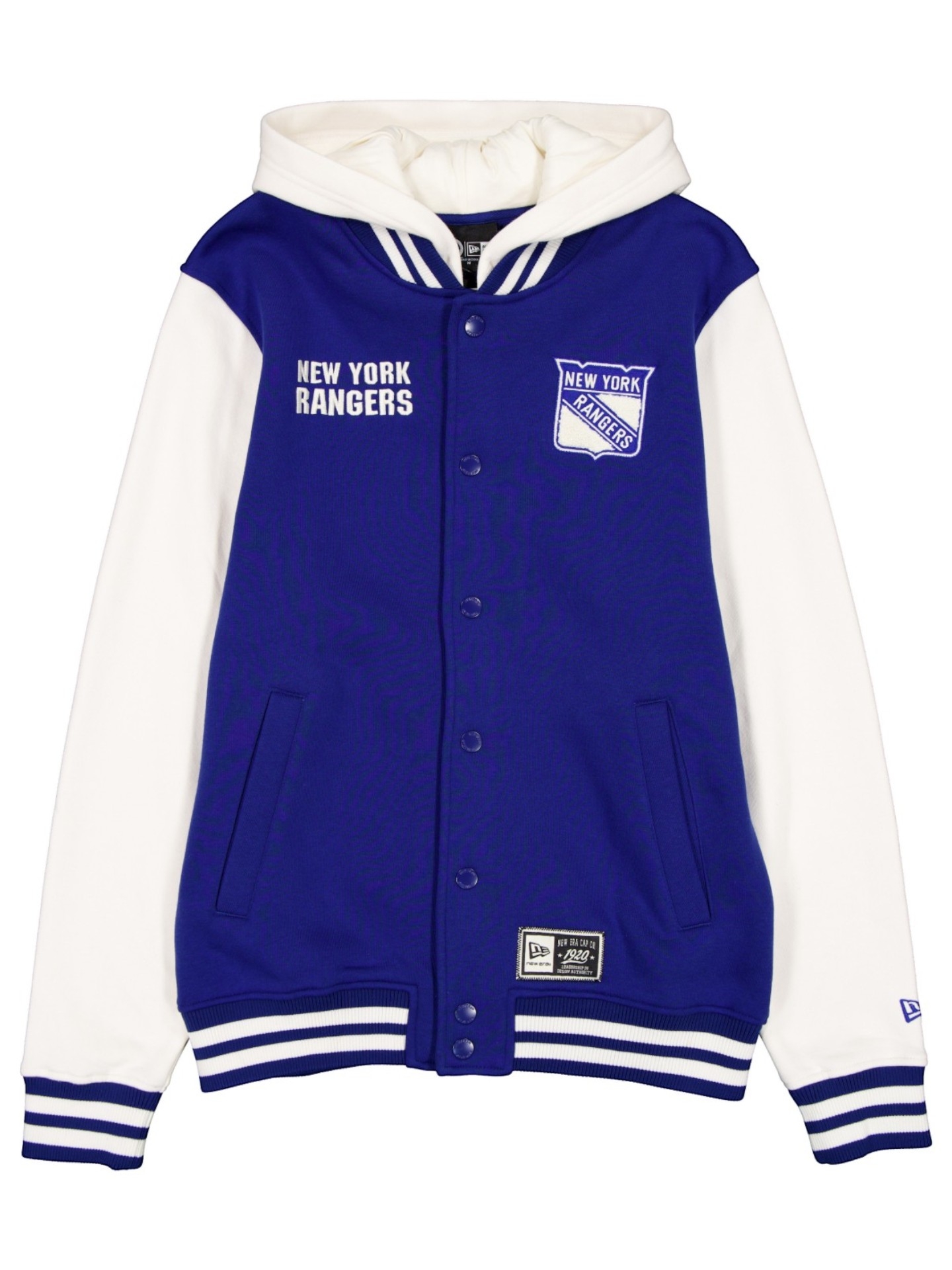 New York Rangers Letterman Hooded NHL Jacke Blau