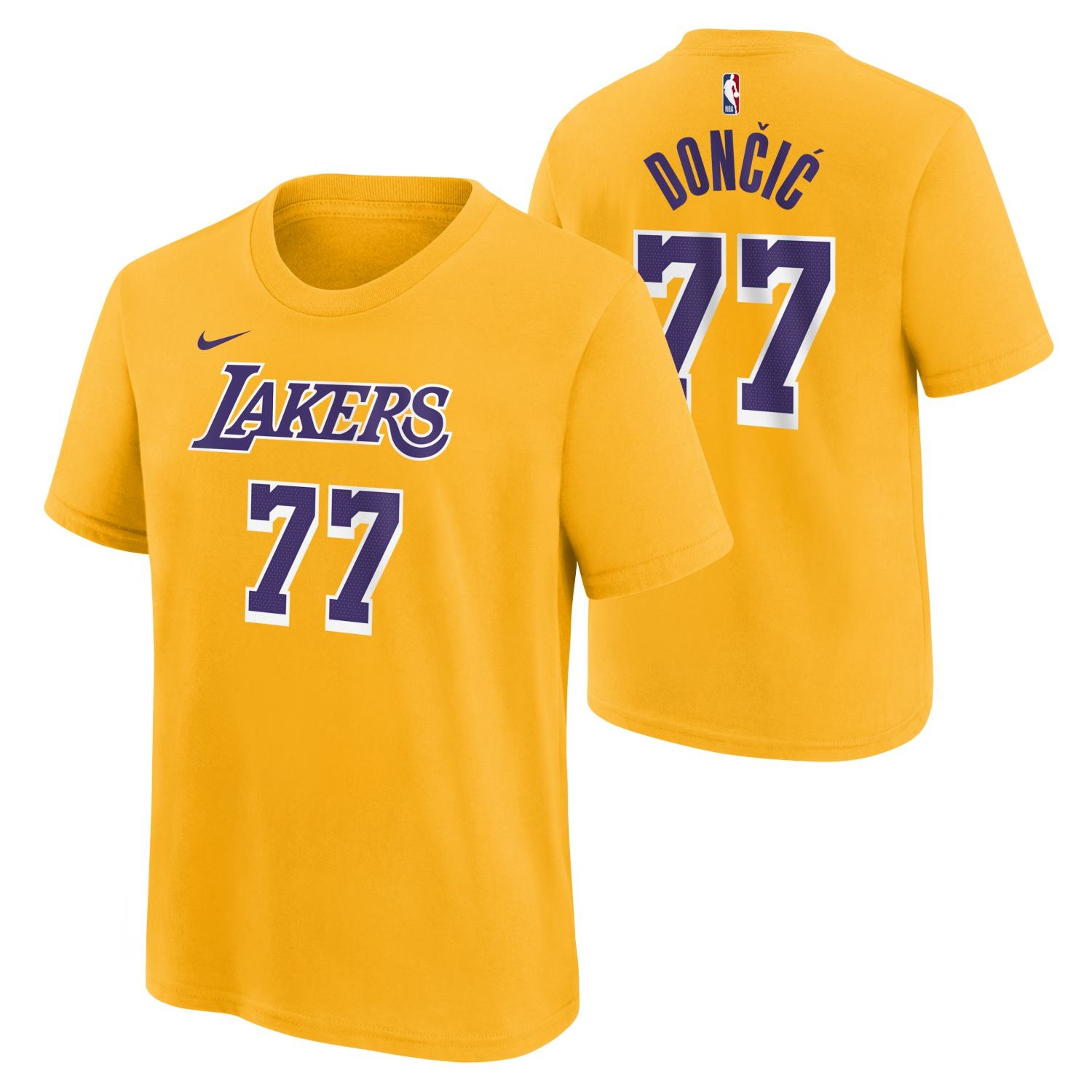 Nike Luka Doncic #77 Los Angeles Lakers Player NBA T-Shirt Nike Luka Doncic #77 Los Angeles Lakers Player NBA T-Shirt