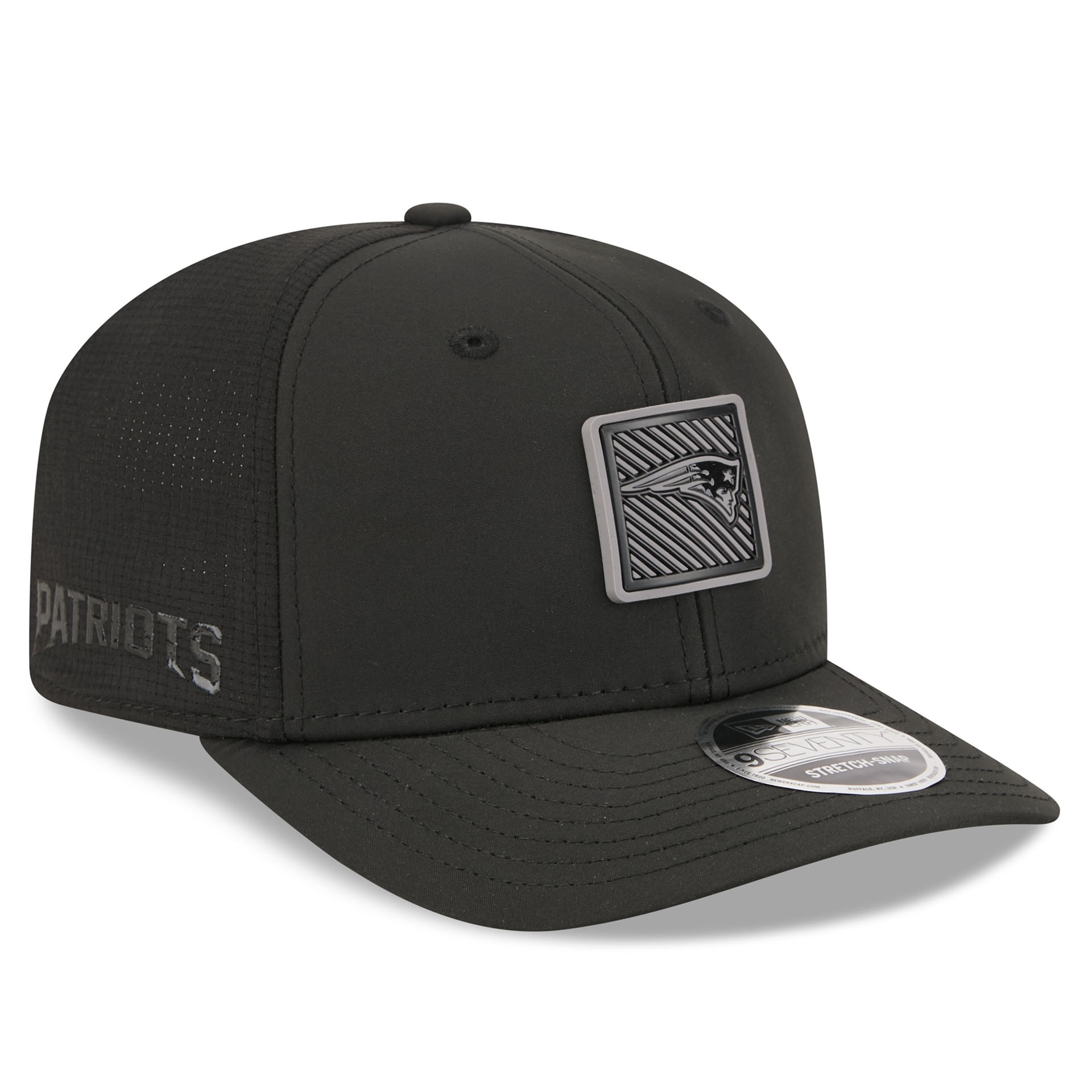 New England Patriots Black 2026 NFL Training Camp 9SEVENTY Stretch-Snap Cap Black
