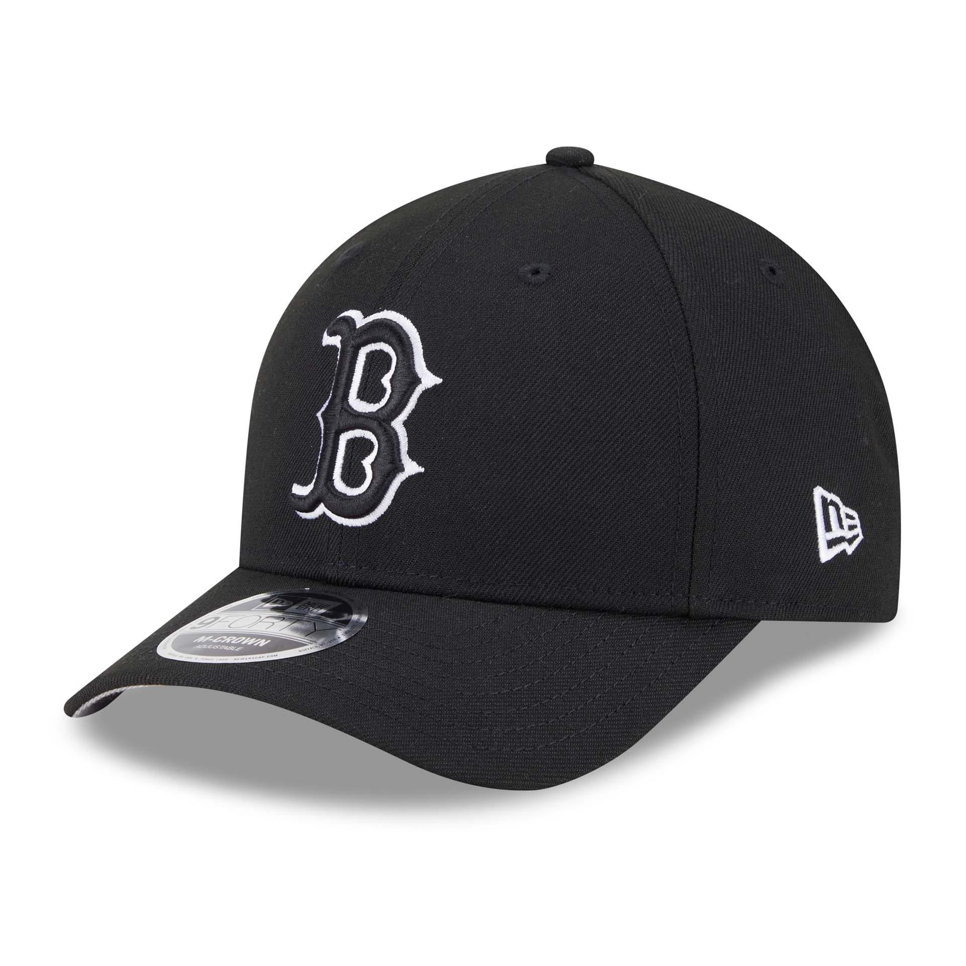 Boston Red Sox Black & White Team 9FORTY M-Crown Snapback MLB Cap