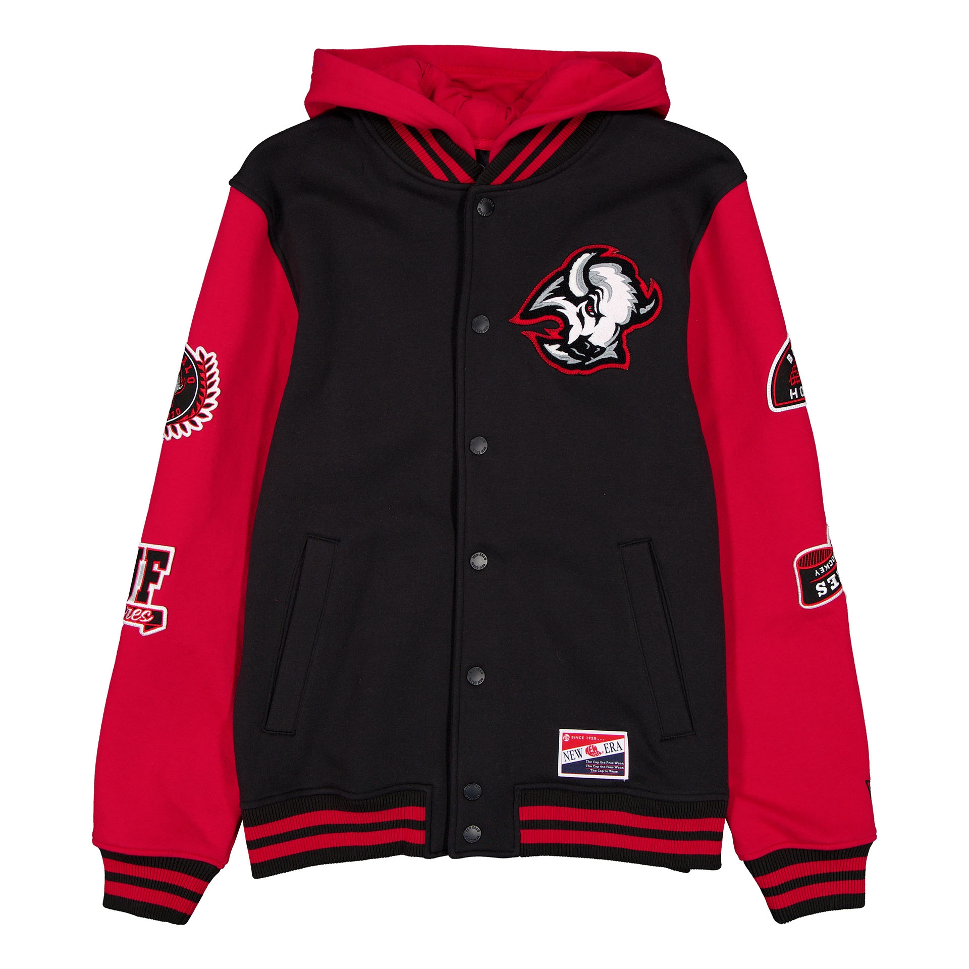 Buffalo Sabres Full Snap Patch NHL Jacket Black/Red