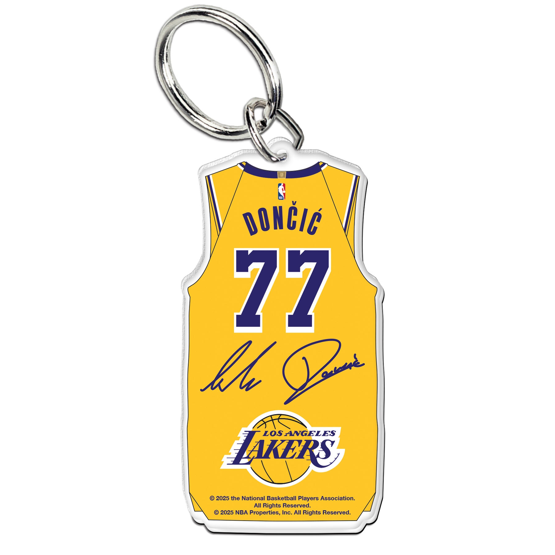 NBA Acrylic Jersey Keyring Luka Dončić #77 Los Angeles Lakers