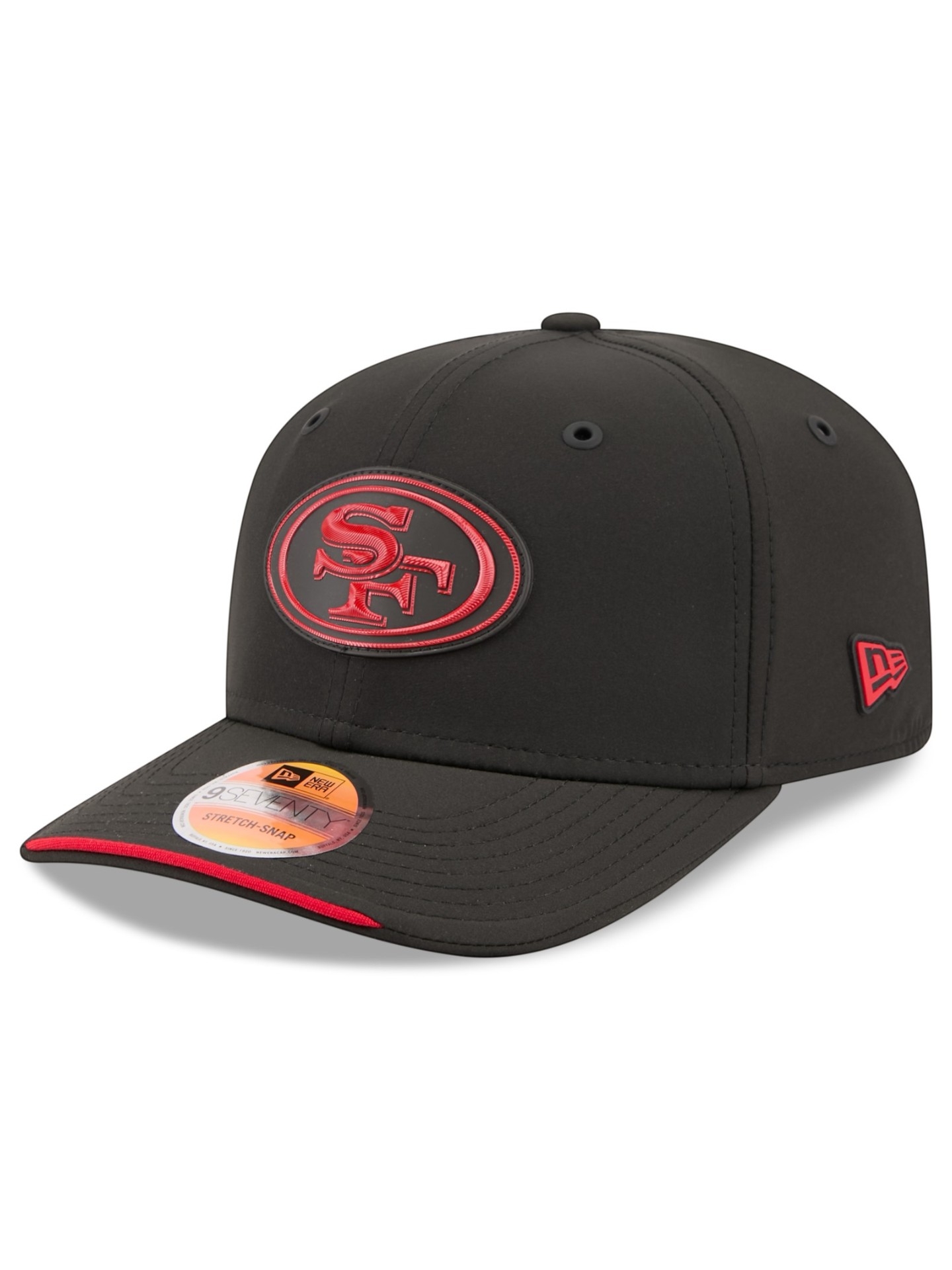 San Francisco 49ers 2026 NFL Sideline 9SEVENTY Stretch-Snap Cap Schwarz