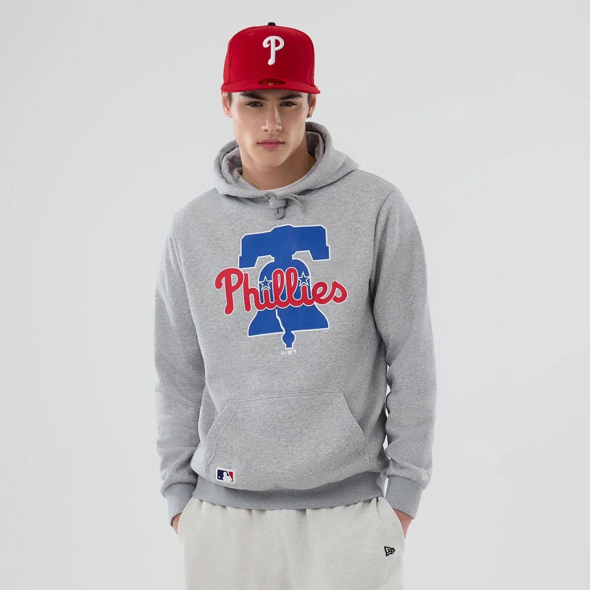 Philadelphia Phillies Team Logo New Era MLB Hoodie Grau