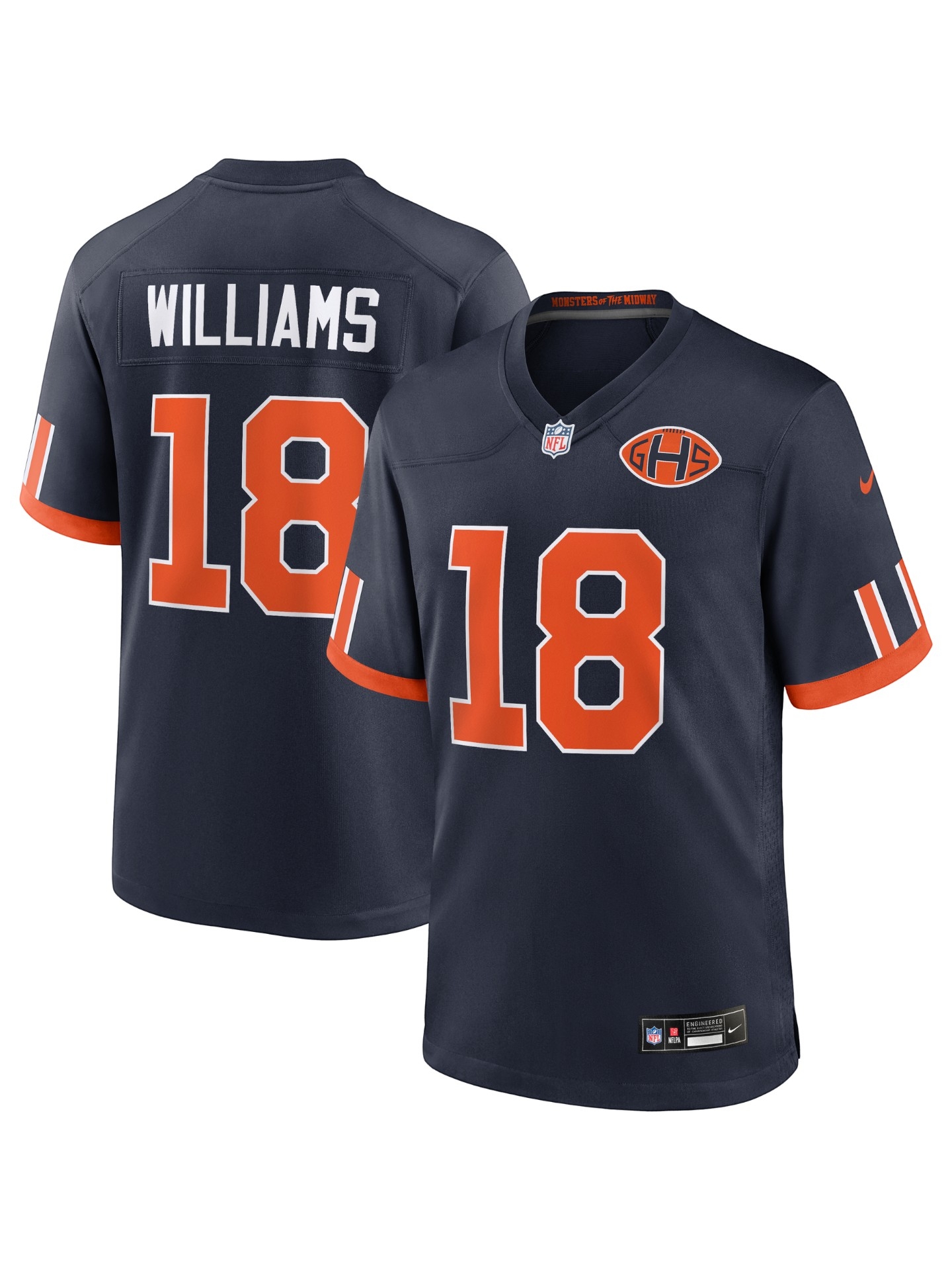 Caleb Williams #18 Chicago Bears 2026 Rivalries Game NFL Jersey Navy