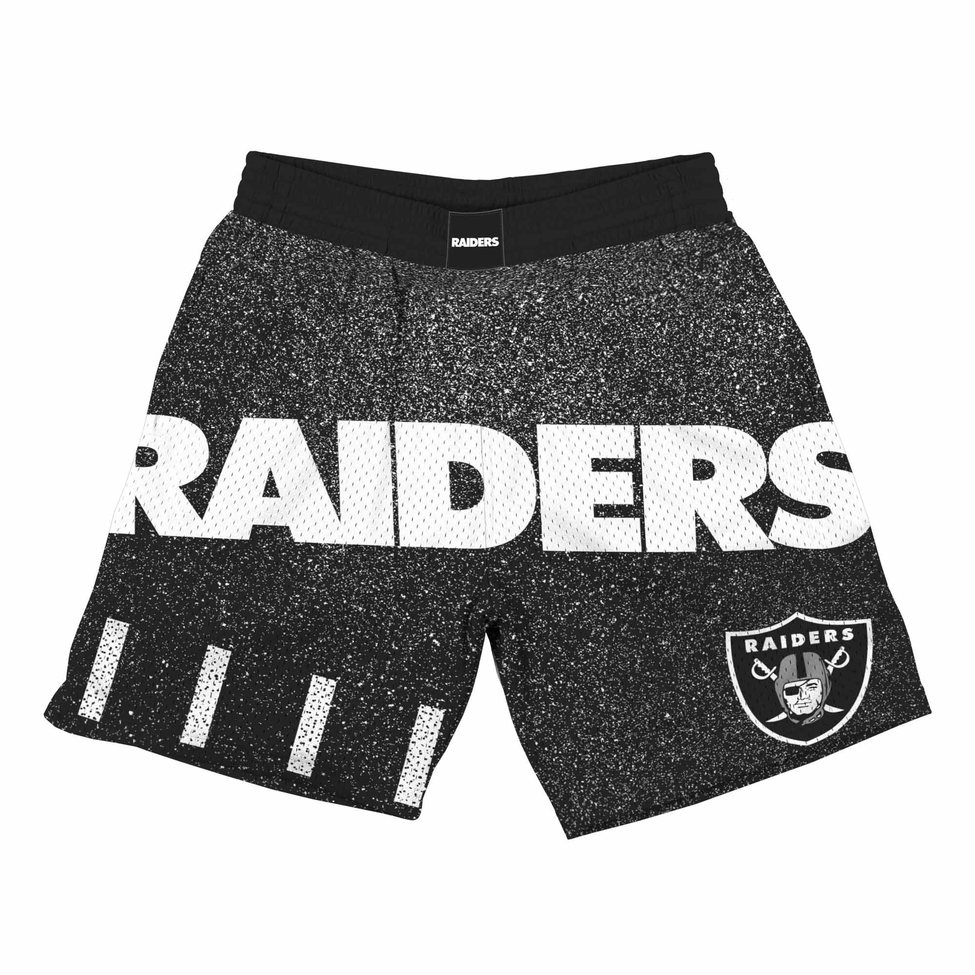 Oakland Raiders Jumbotron Throwback Mitchell & Ness NFL Shorts Black