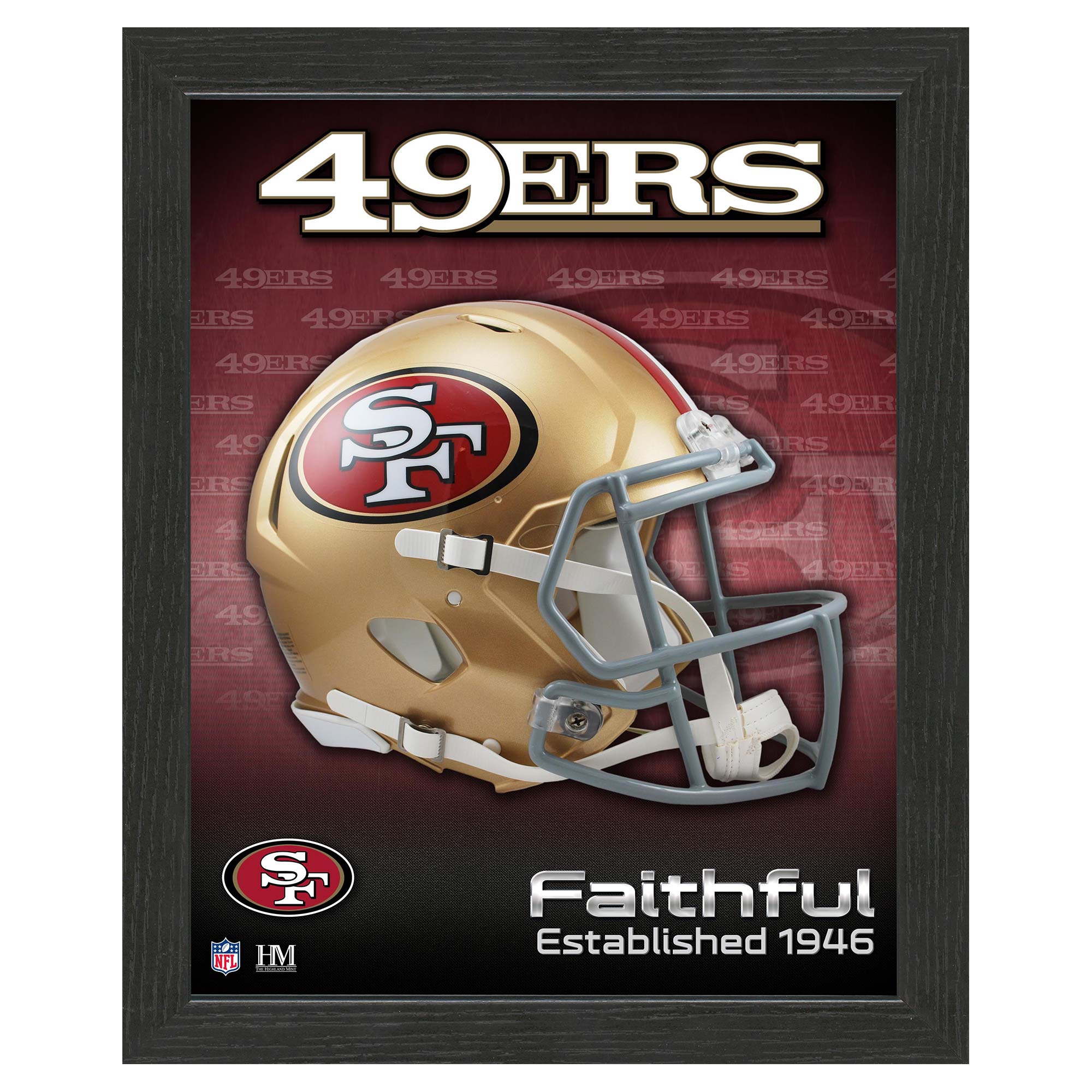 San Francisco 49ers NFL Team Helmet Gerahmtes Bild