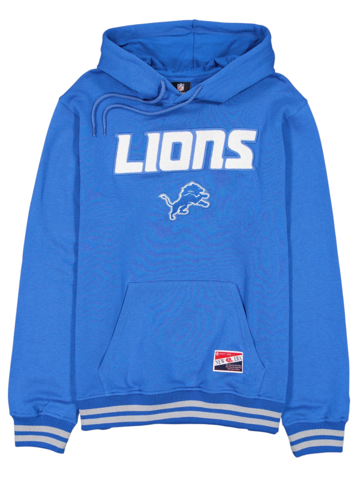 Detroit Lions Felt Logo Throwback NFL Hoodie Blau