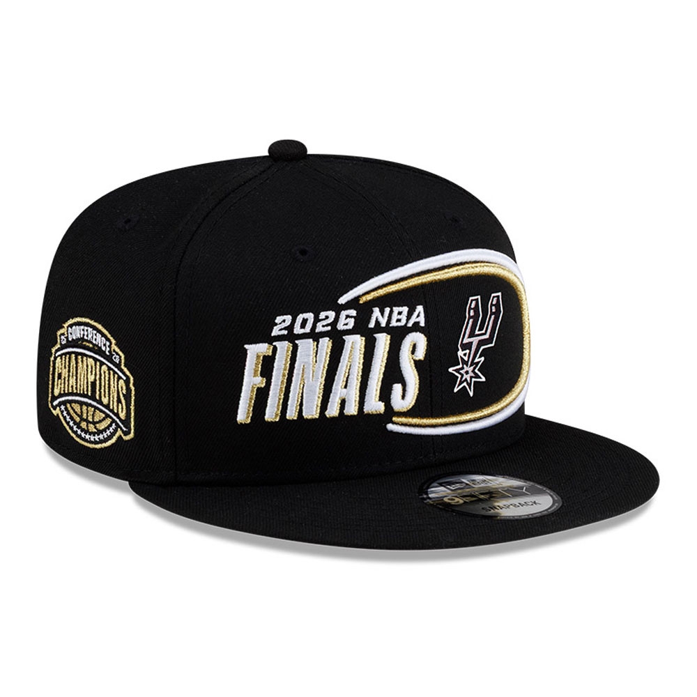 San Antonio Spurs 2026 NBA Conference Champions Locker Room 9FIFTY Snapback Cap Black