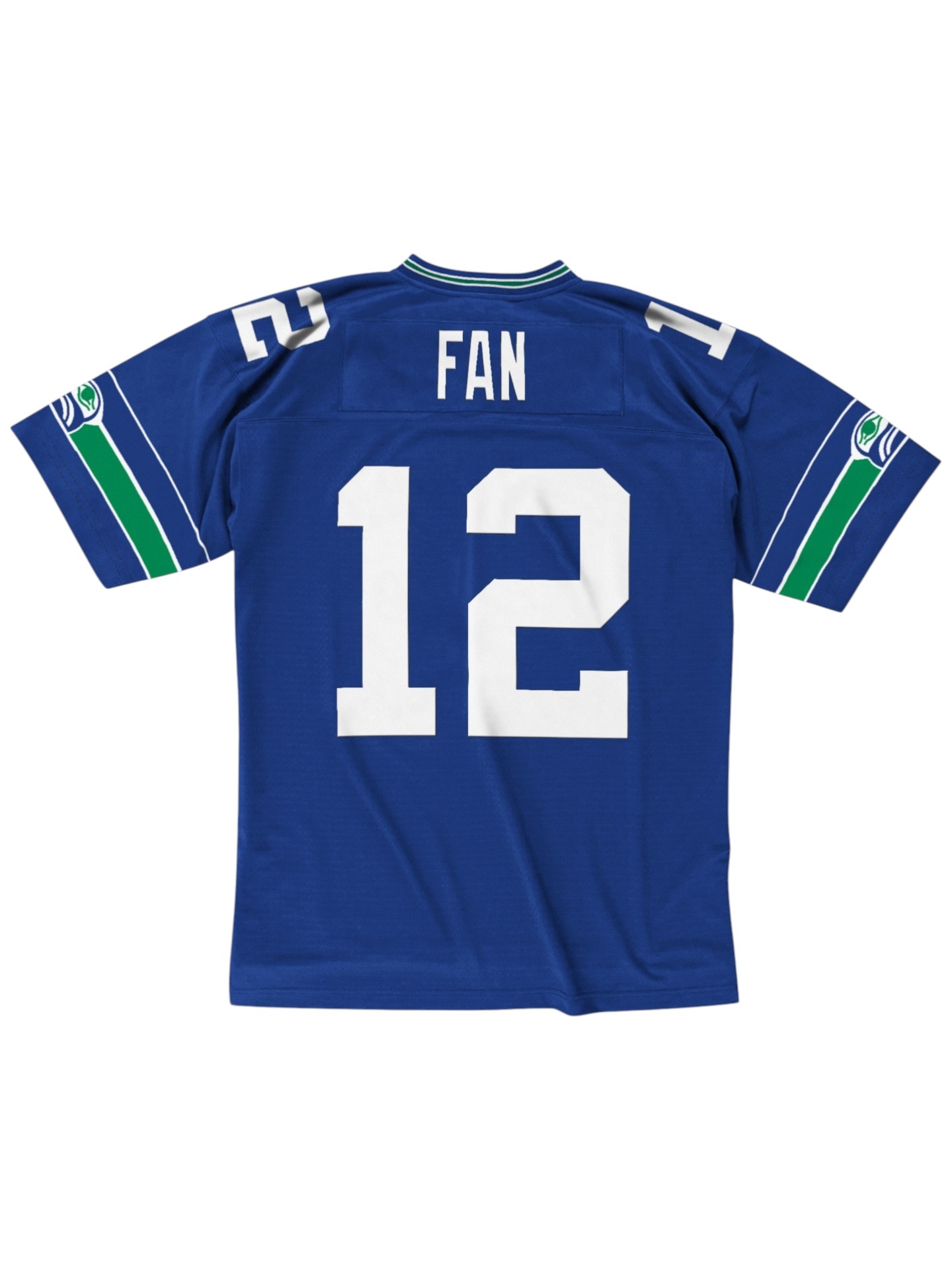 Fan #12 Seattle Seahawks Mitchell & Ness Throwback NFL Trikot Blau