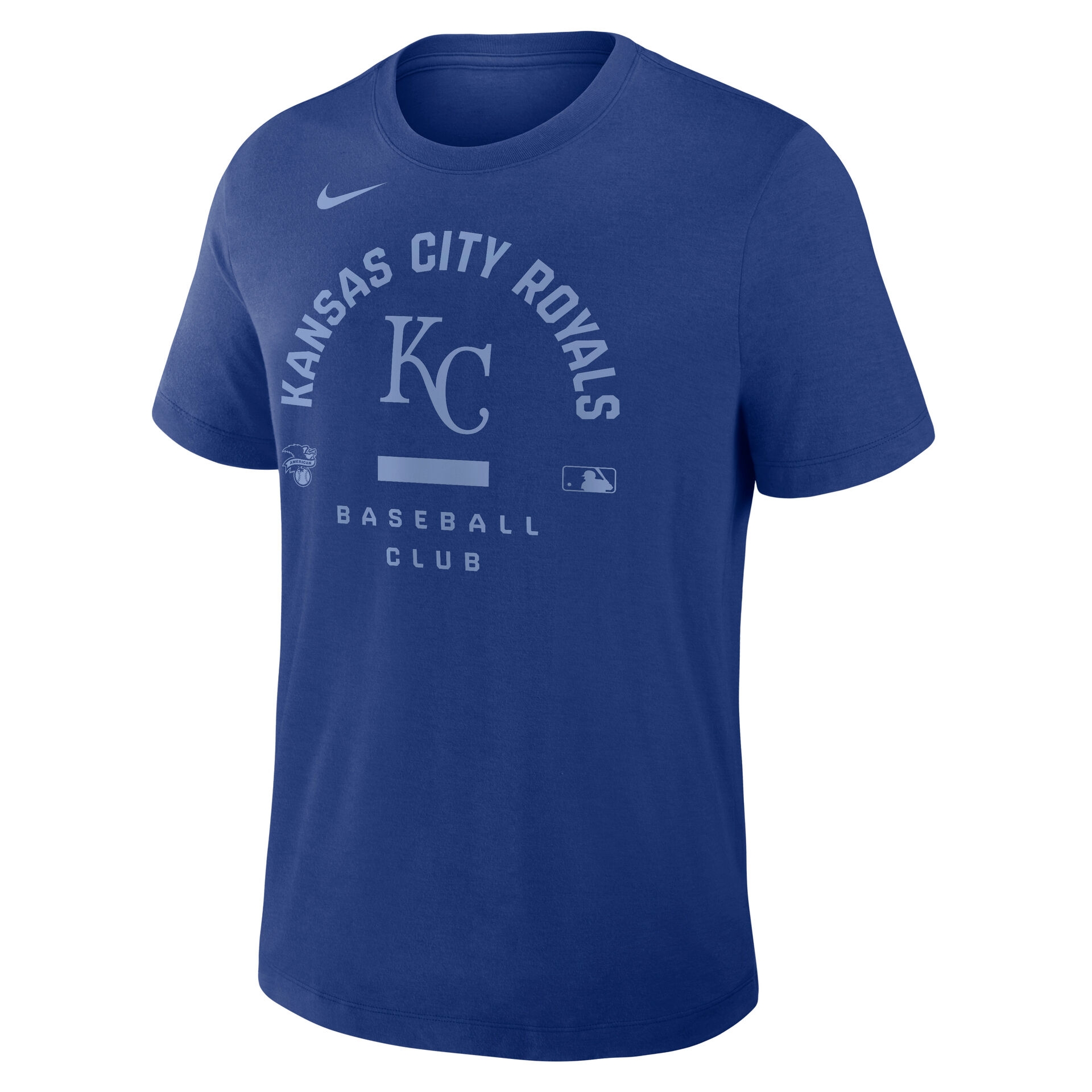 Kansas City Royals Early Work 2026 MLB Authentic Tri-Blend T-Shirt Blau