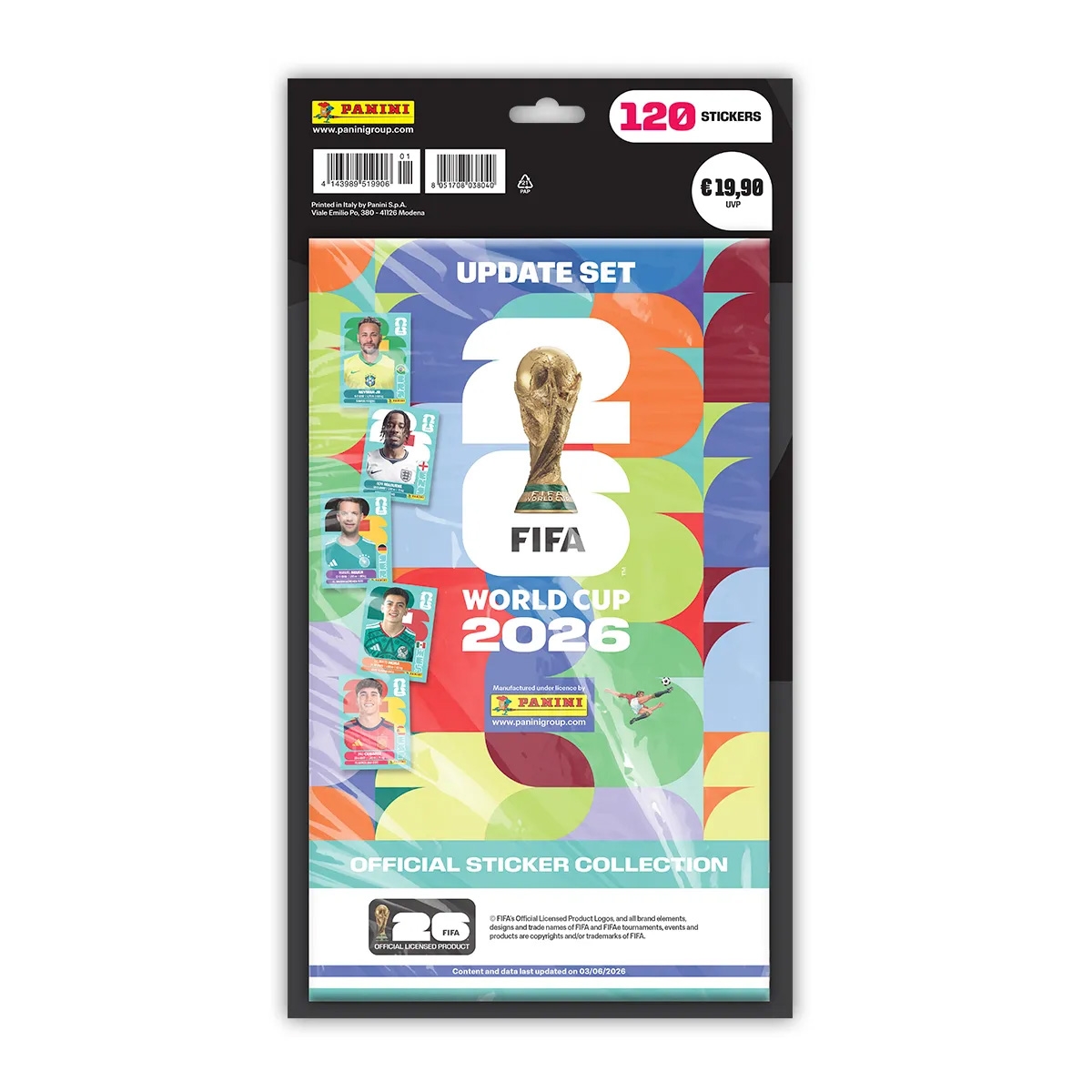 2026 Panini FIFA Word Cup Stickerkollektion Update Set