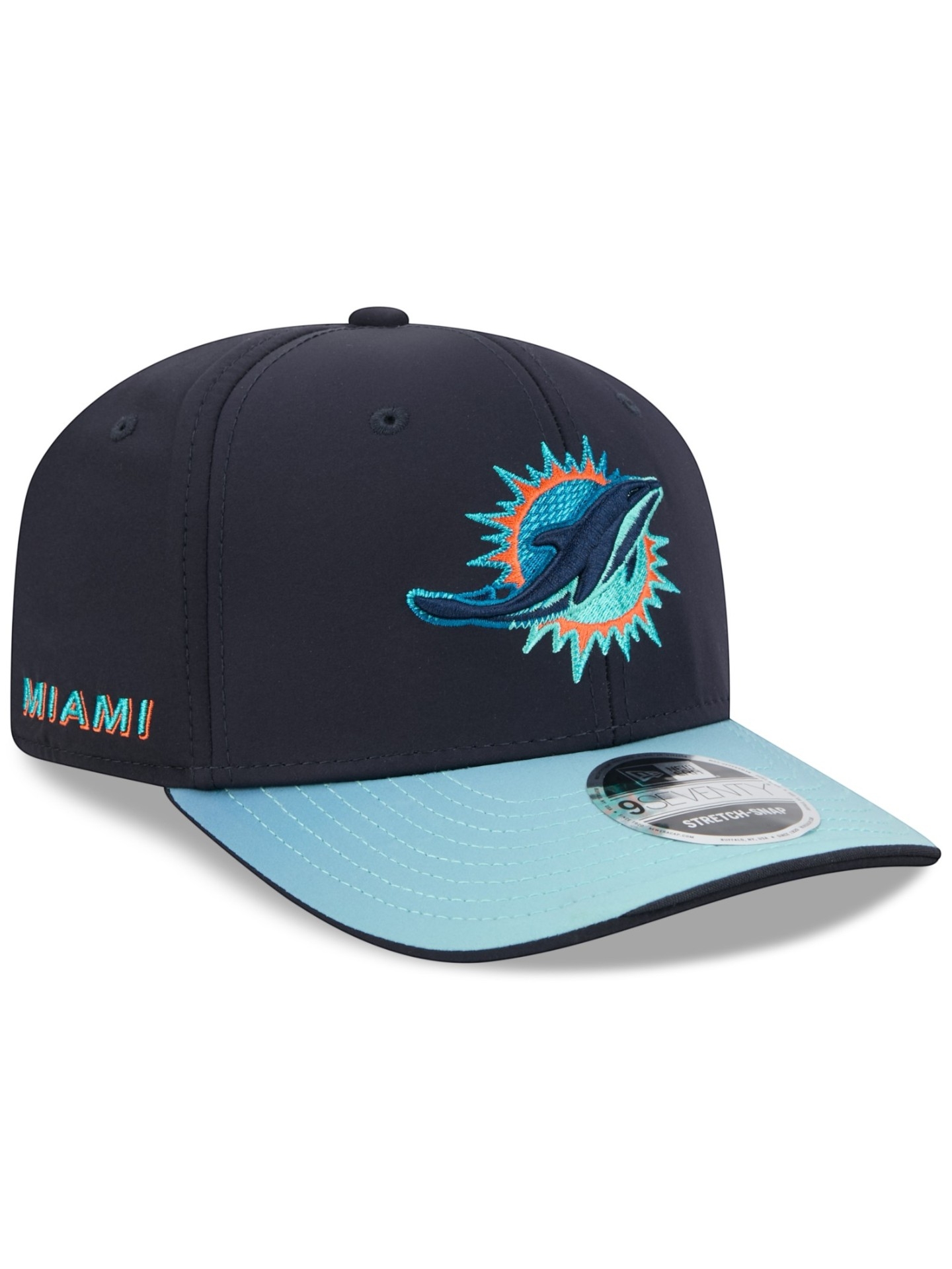 Miami Dolphins 2026 NFL Rivalries Sideline 9SEVENTY Stretch-Snap Cap Navy