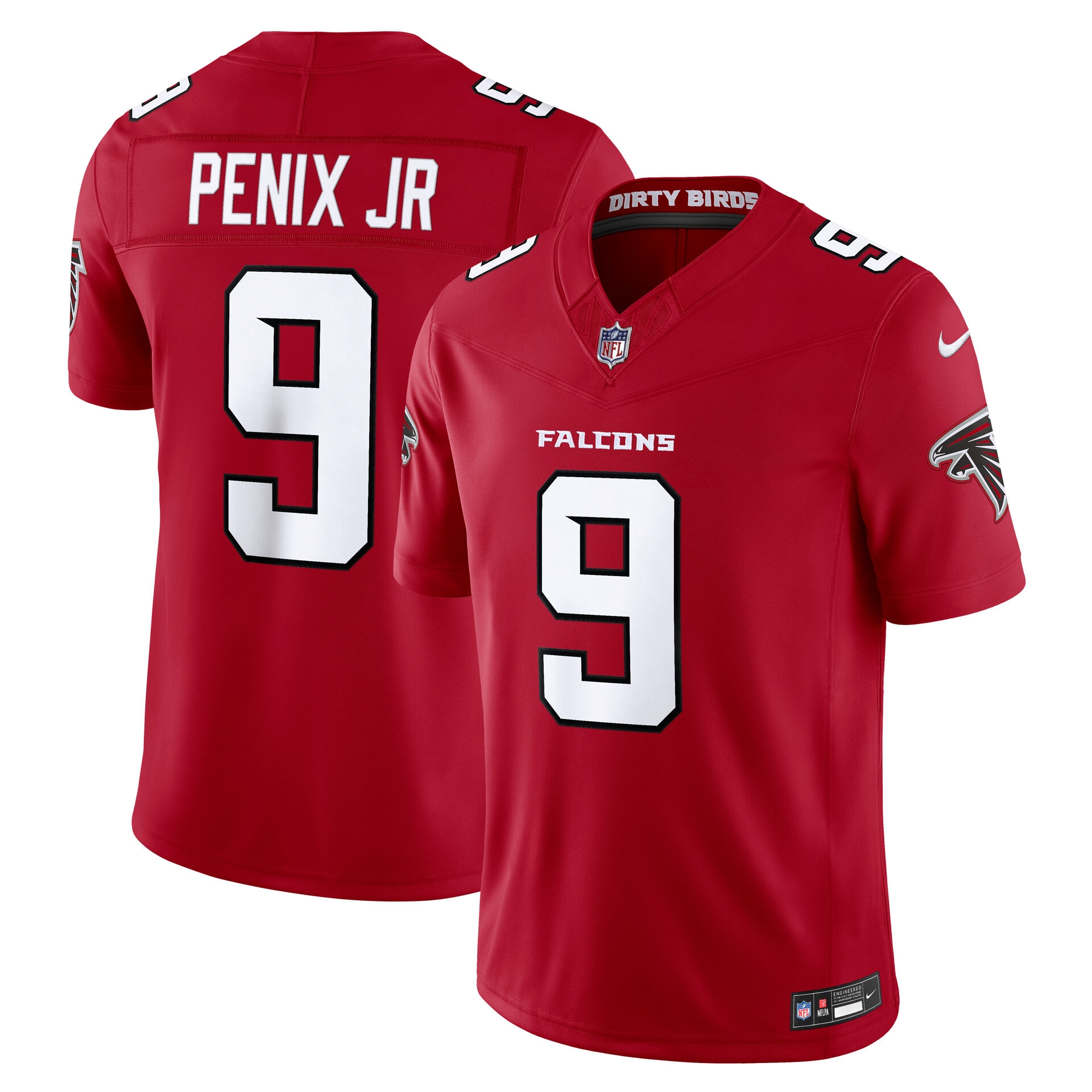 Michael Penix Jr. #9 Atlanta Falcons 2026 Stitched Limited NFL Trikot Rot