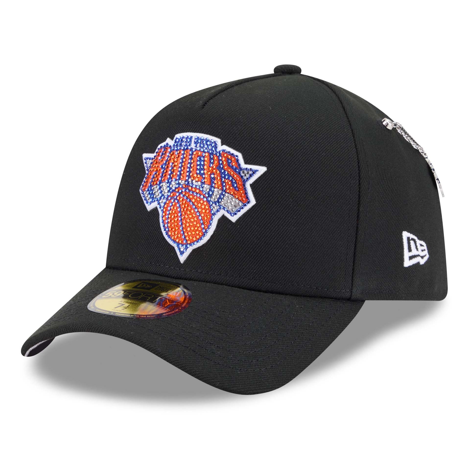 New York Knicks 2026 NBA Draft On-Stage Crystal 59FORTY A-Frame Fitted Cap Schwarz