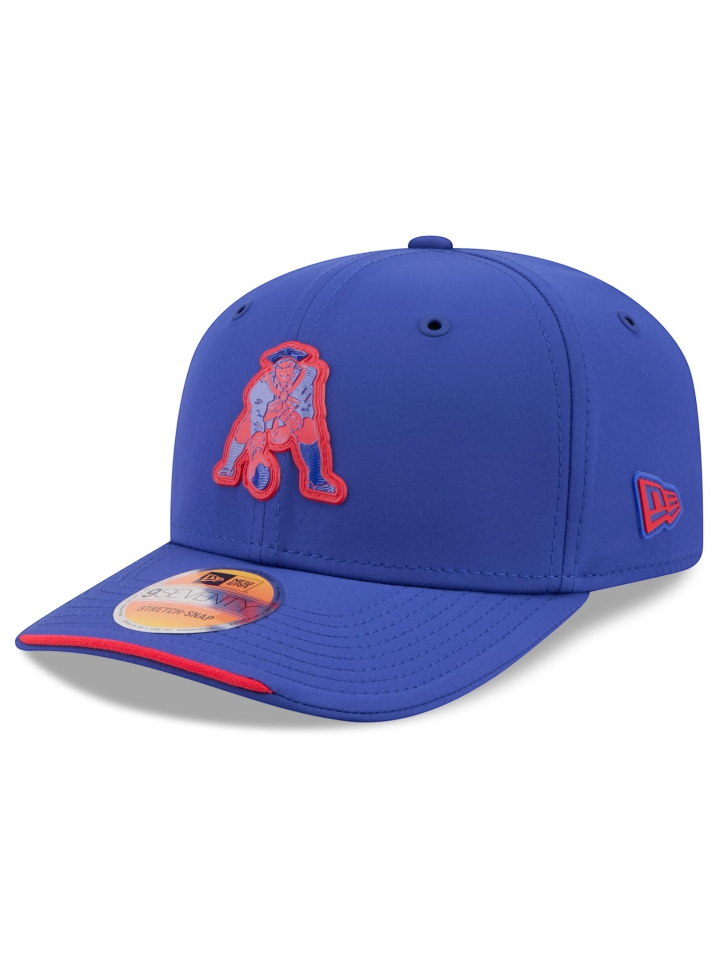 New England Patriots Historic 2026 NFL Sideline 9SEVENTY Stretch-Snap Cap Blau