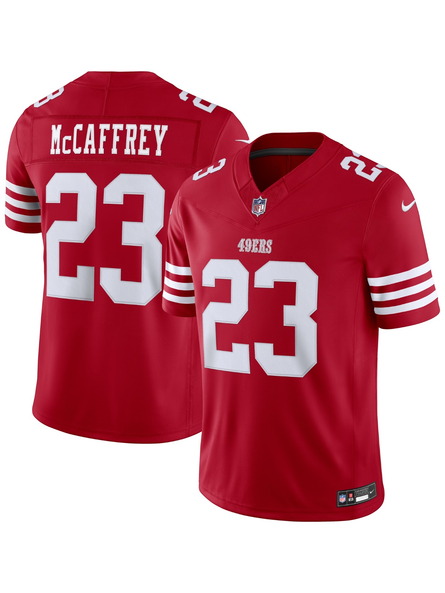 Christian McCaffrey #23 San Francisco 49ers Stitched Limited NFL Trikot Rot