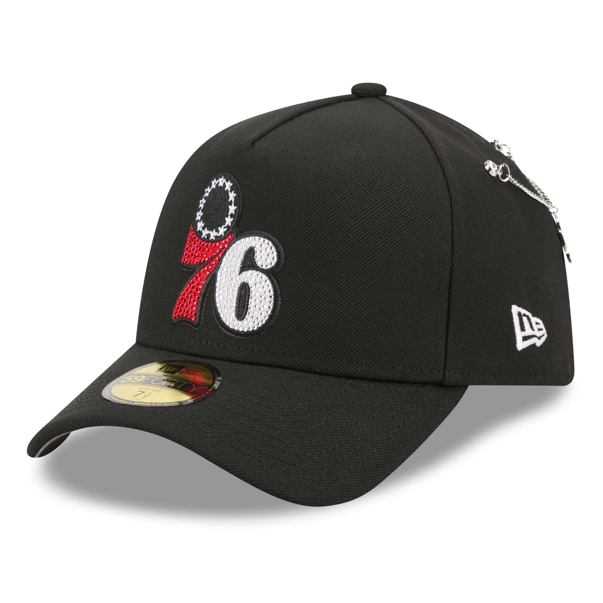 Philadelphia 76ers 2026 NBA Draft On-Stage Crystal 59FORTY A-Frame Fitted Cap Black