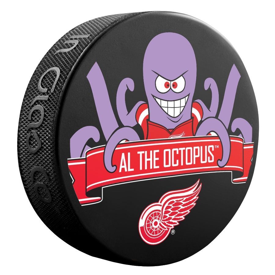 Detroit Red Wings Al The Octopus Mascot NHL Souvenir Puck