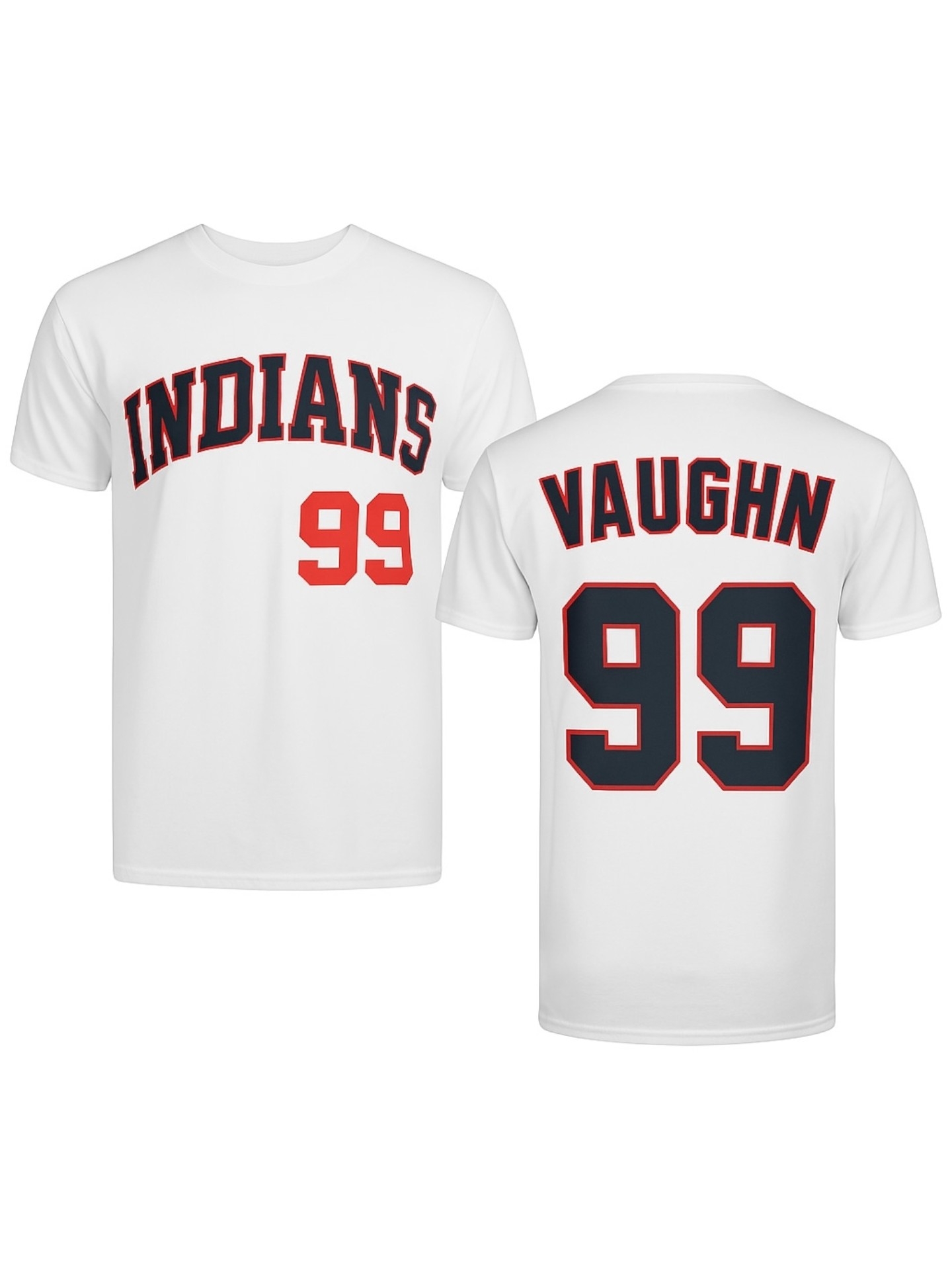 Die Indianer von Cleveland Ricky Wild Thing Vaughn #99 Baseball T-Shirt