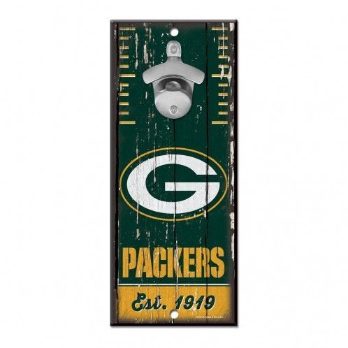 Green Bay Packers NFL Schild mit Flaschenöffner