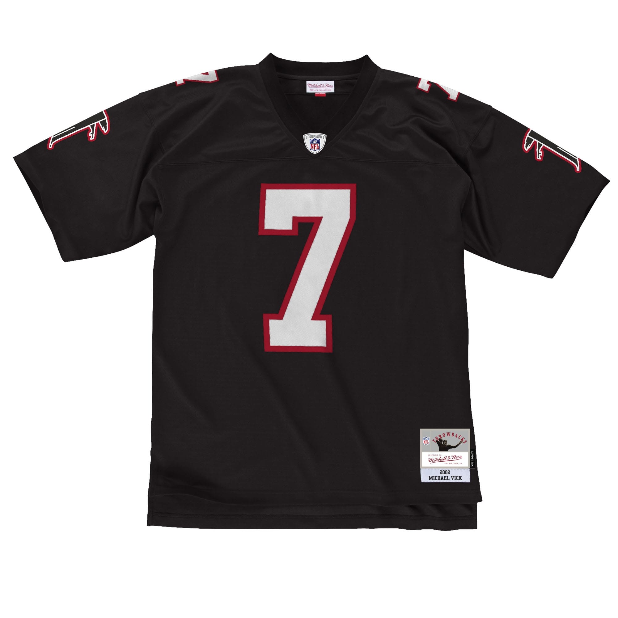 Michael Vick #7 Atlanta Falcons Legacy Throwback NFL Trikot Schwarz