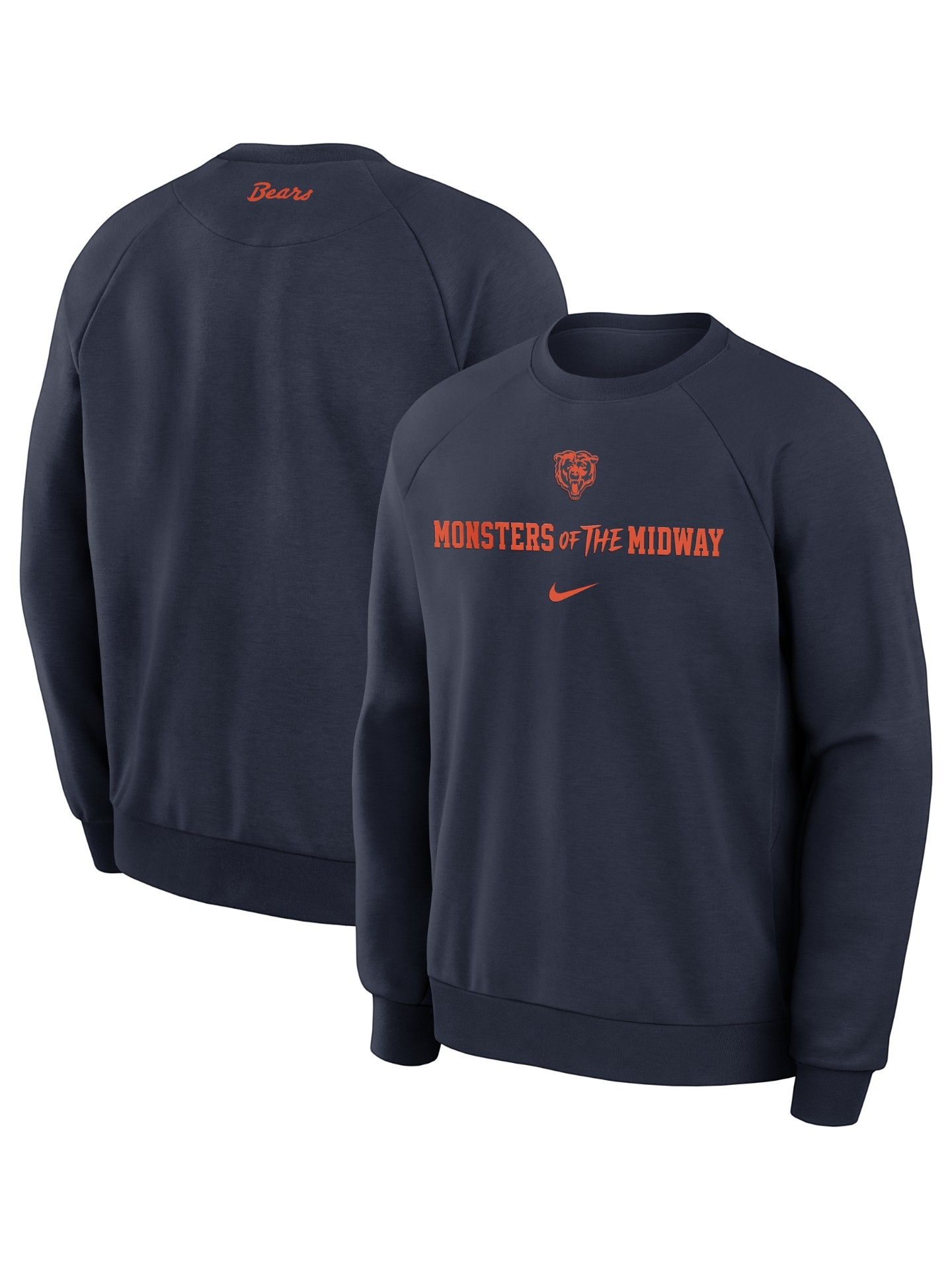 Chicago Bears 2026 NFL Rivalries Dri-FIT Crewneck Pullover Navy