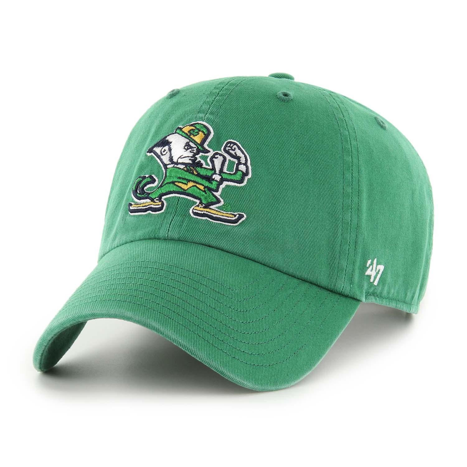 Notre Dame Fighting Irish '47 Clean Up Adjustable NCAA Cap Kelly Green