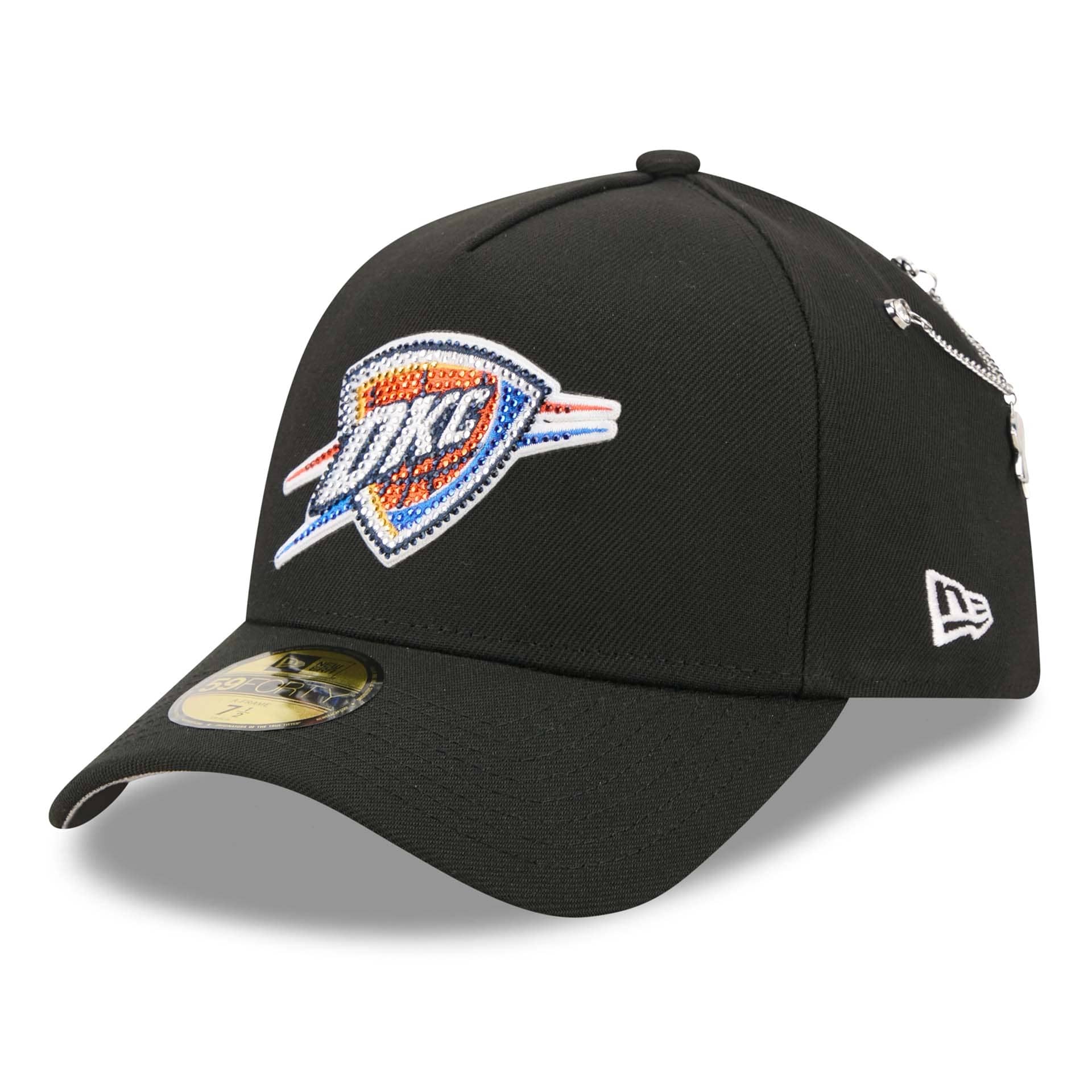 Oklahoma City Thunder 2026 NBA Draft On-Stage Crystal 59FORTY A-Frame Fitted Cap Black