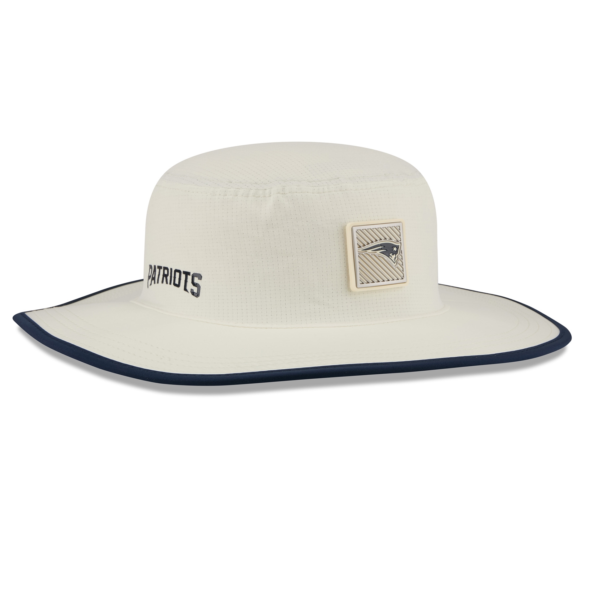 New England Patriots 2026 NFL Training Camp Panama Flex Bucket Hat Cream/Navy