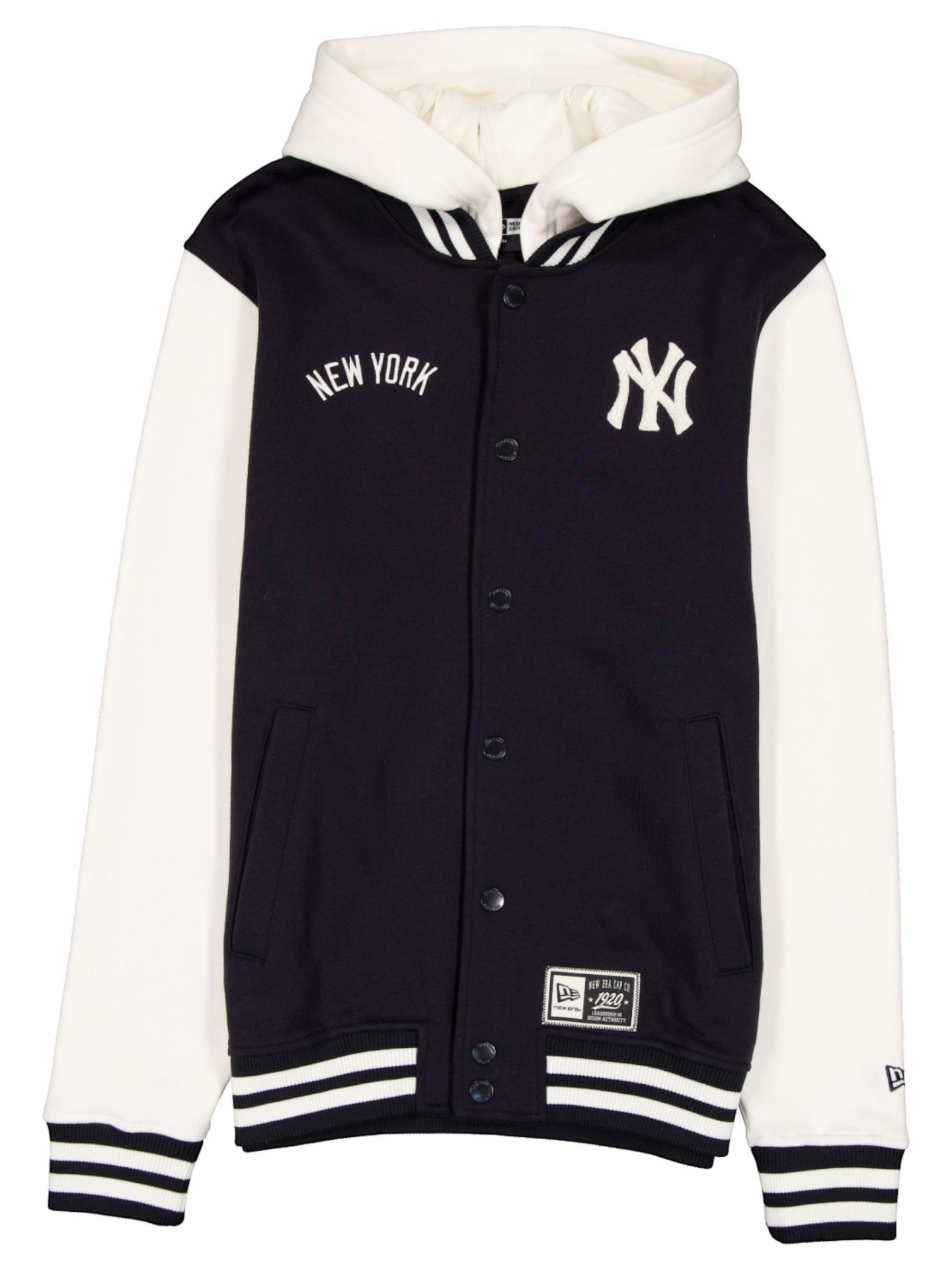 New York Yankees Letterman Hooded MLB Jacke Navy